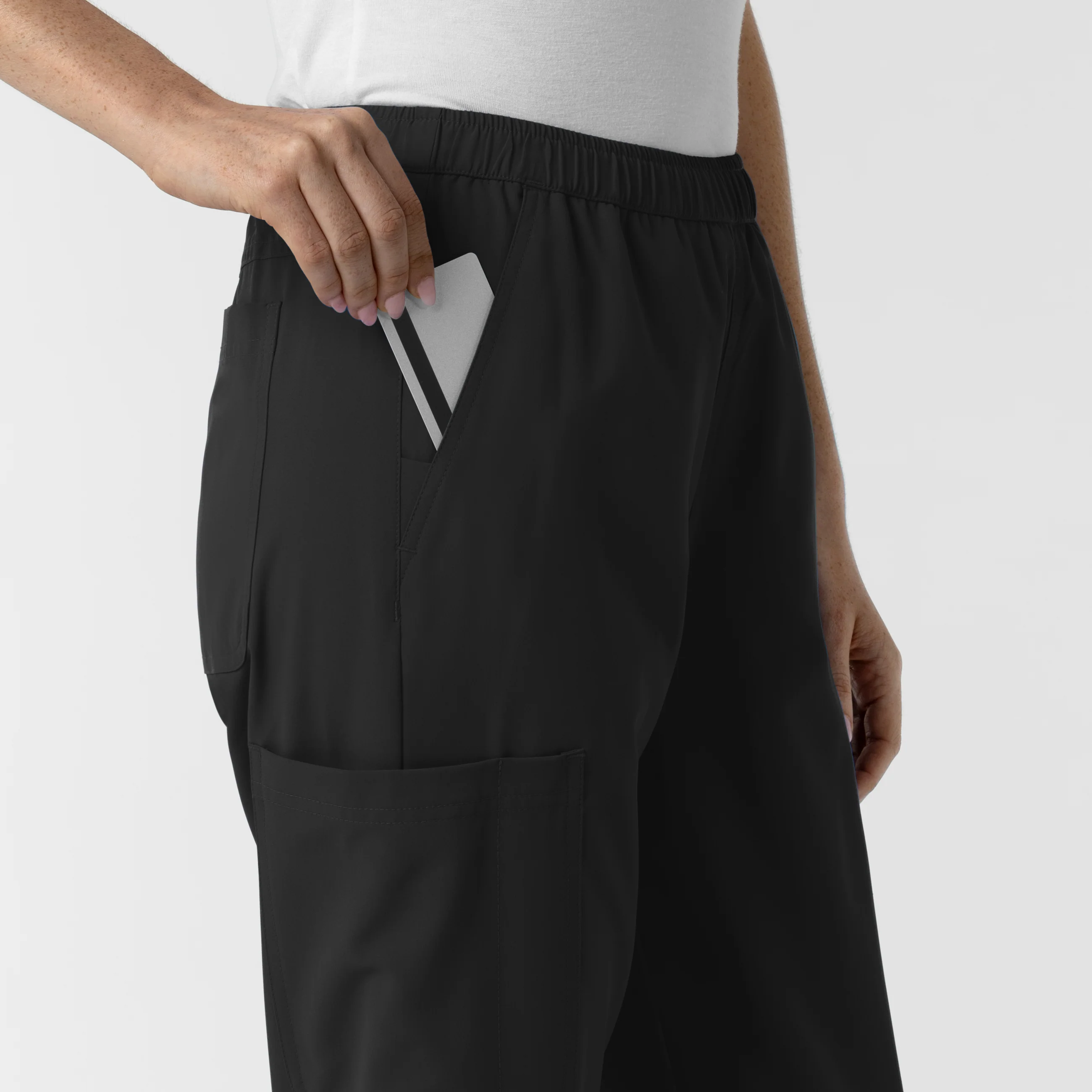 Nurtur Women’s Ankle-Length Slim Scrub Pant - Black - Image 7