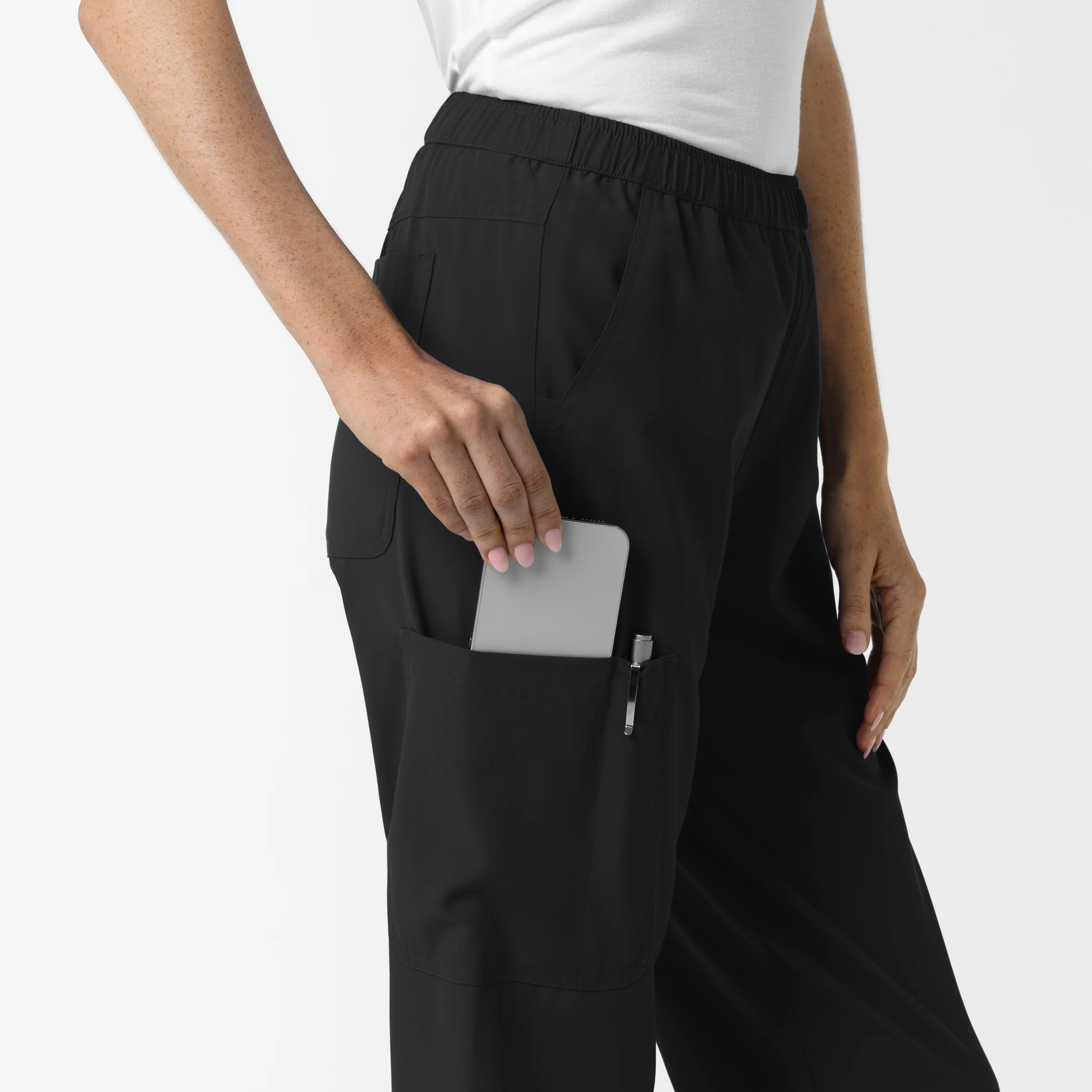 Nurtur Women’s Ankle-Length Slim Scrub Pant - Black - Image 8