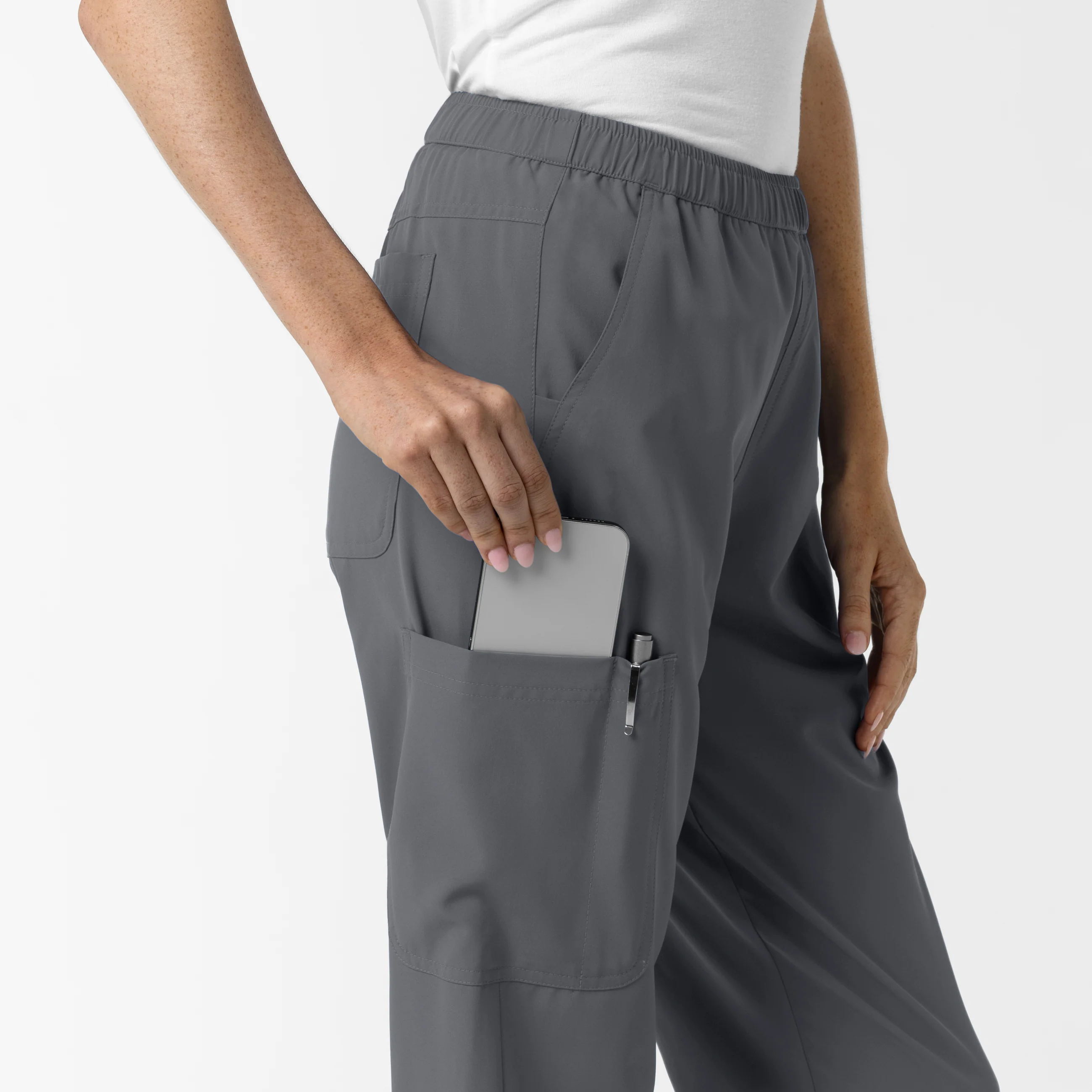Nurtur Women’s Ankle-Length Slim Scrub Pant - Pewter - Image 7