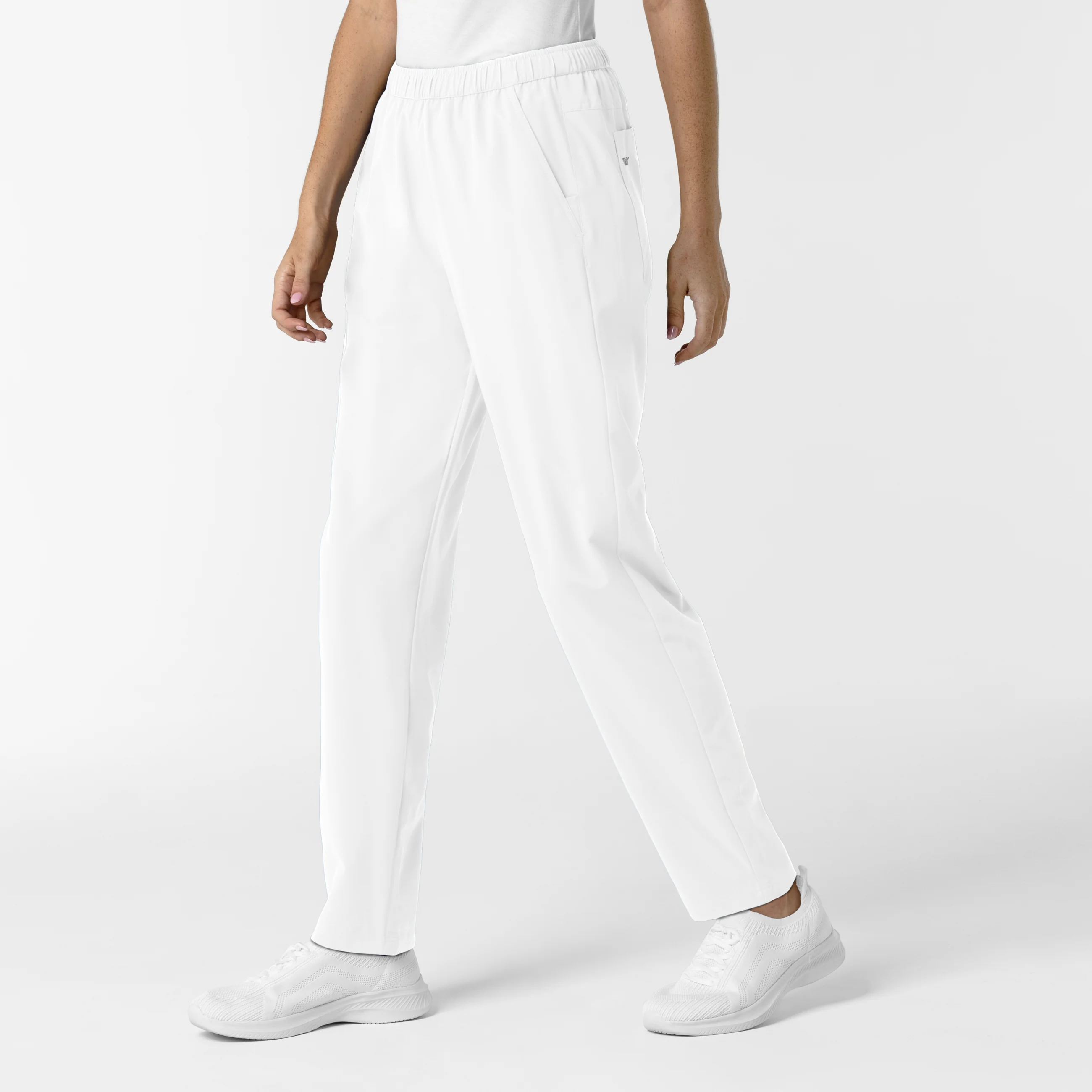 Nurtur Women’s Ankle-Length Slim Scrub Pant - White - Image 3