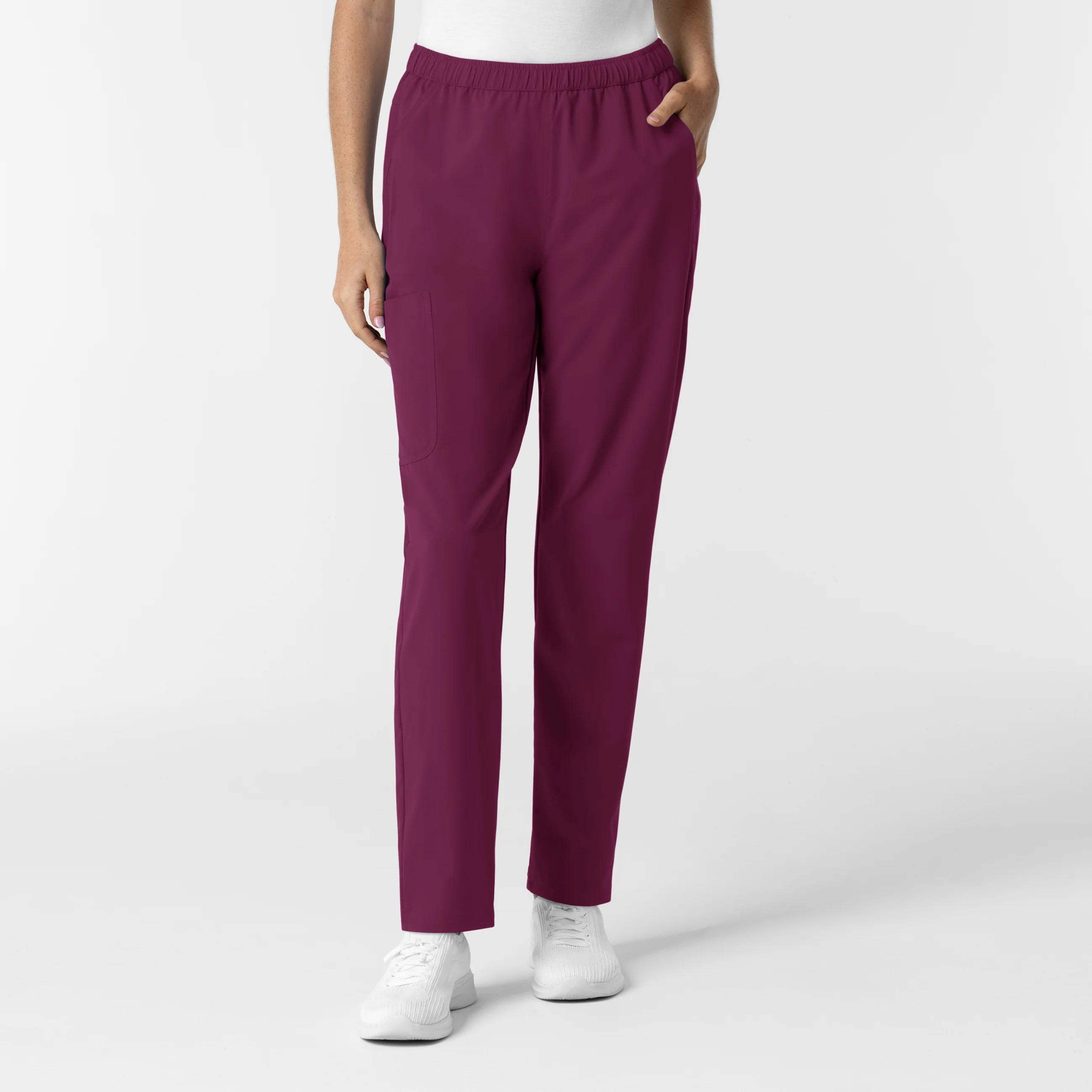 Nurtur Women’s Ankle-Length Slim Scrub Pant - Wine