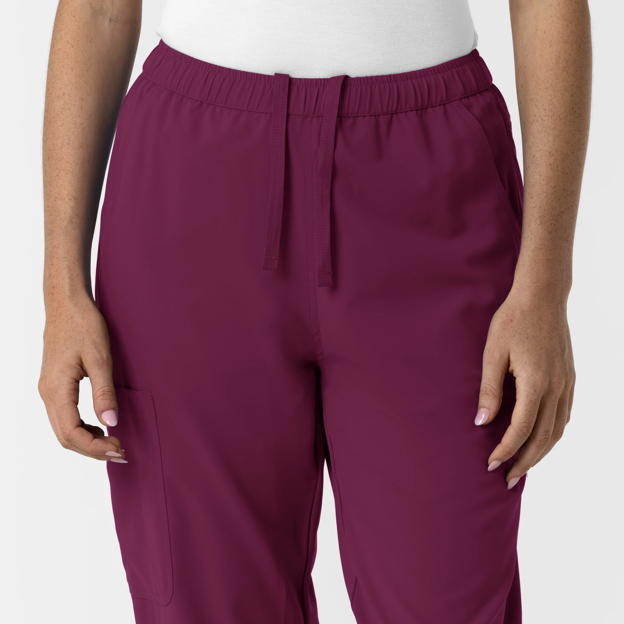 Nurtur Women’s Ankle-Length Slim Scrub Pant - Wine - Image 5