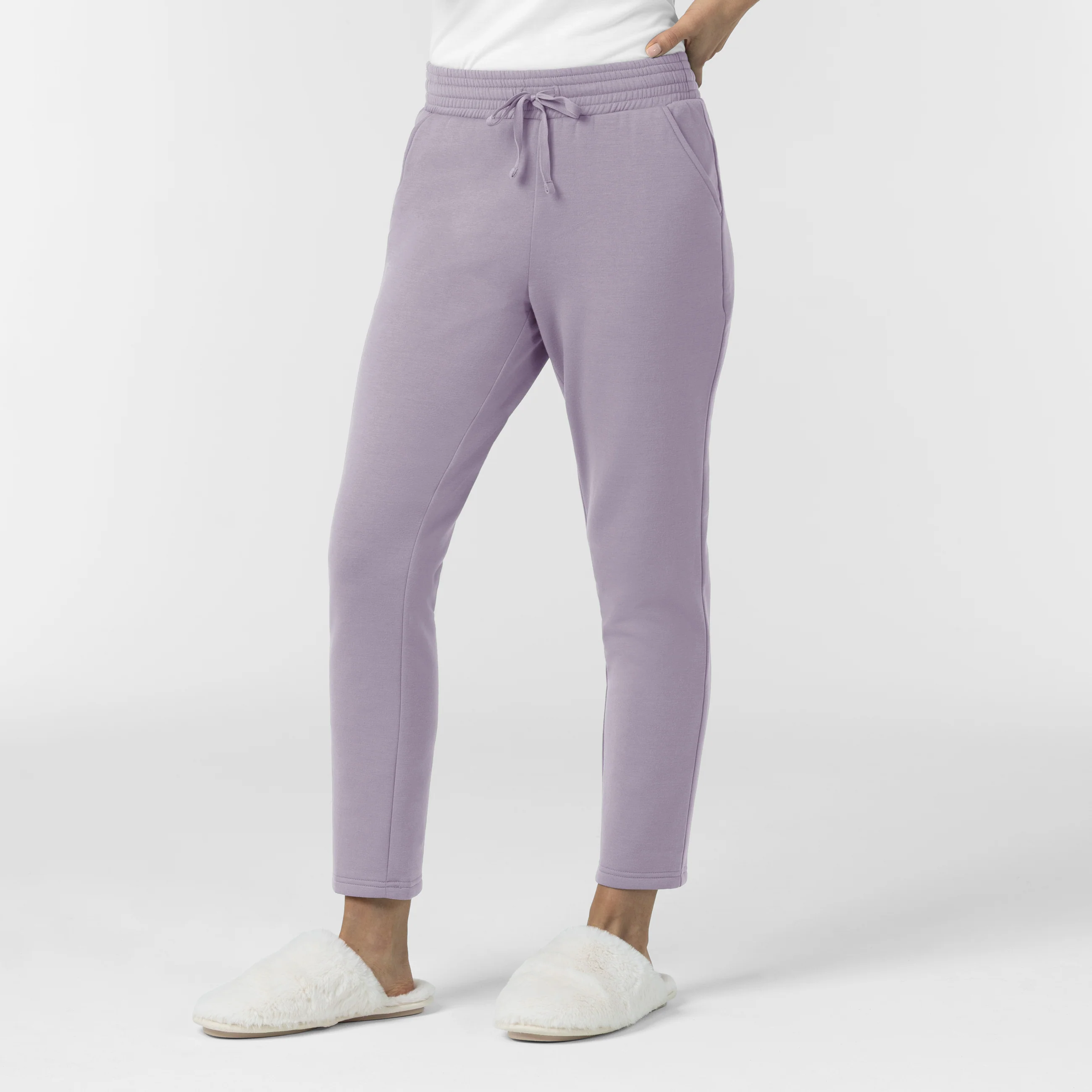 Unwind & Lounge Women's Fleece Slim Leg Pant - Wisteria - Image 5