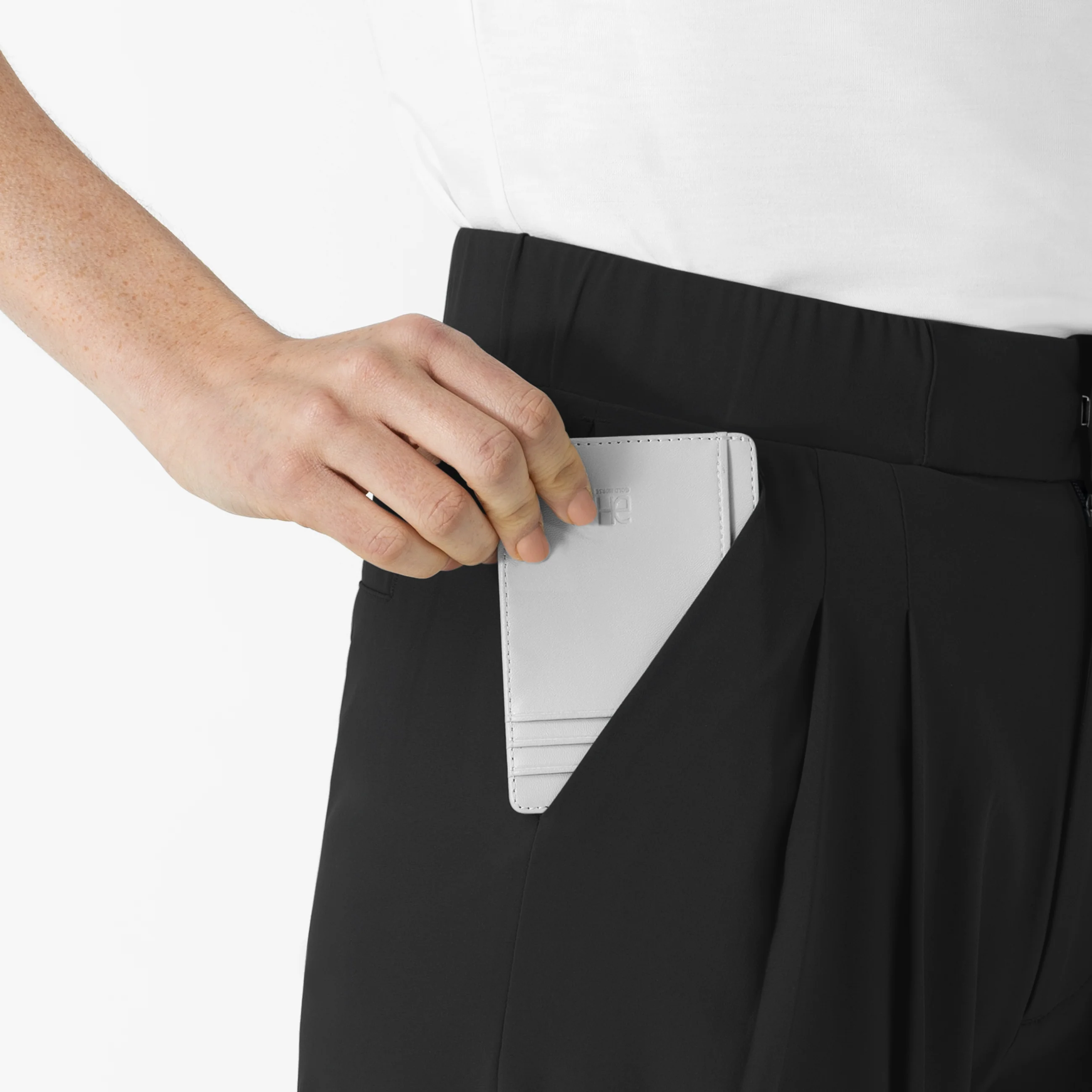 RENEW Women's Cropped Wide Leg Scrub Trouser - Black - Image 6