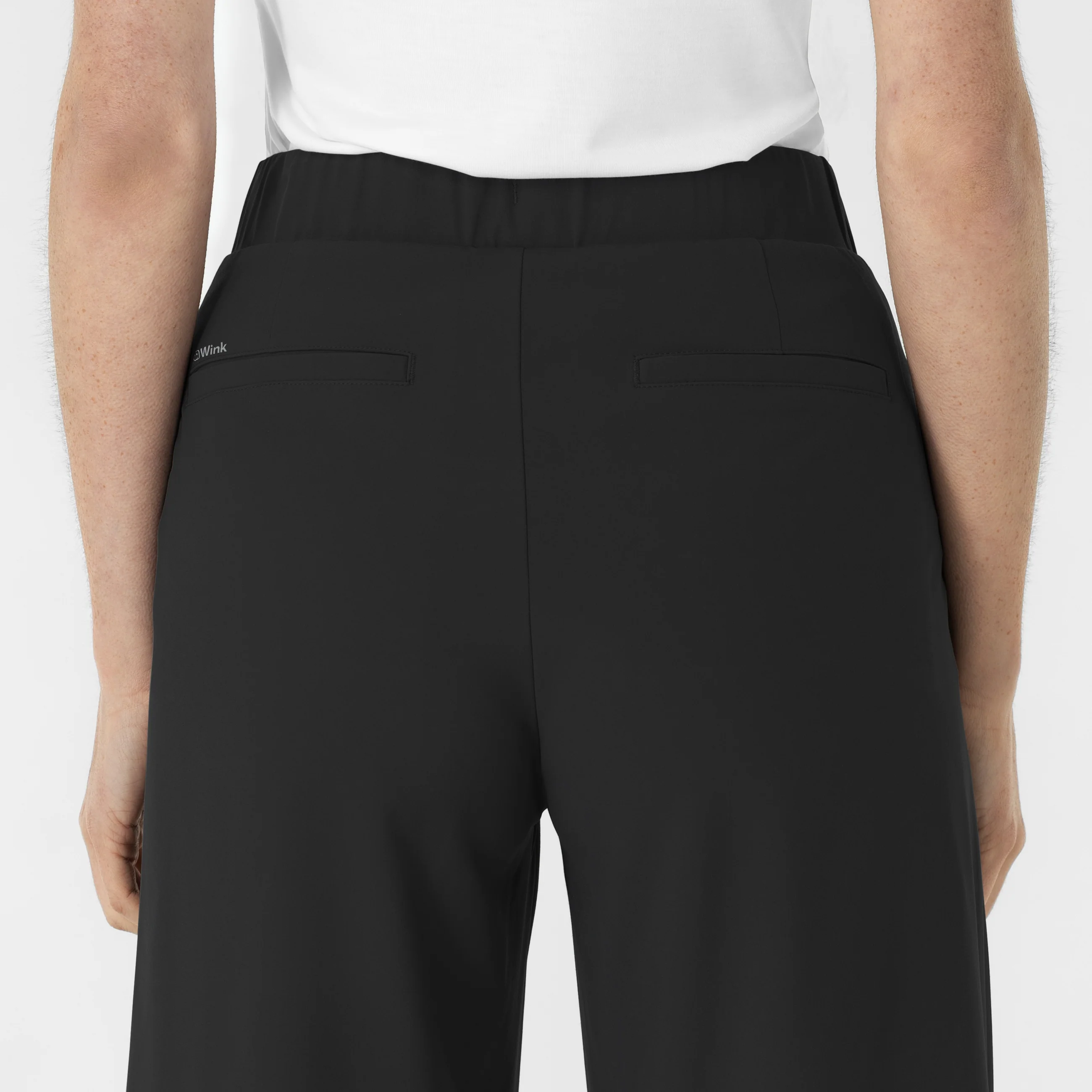 RENEW Women's Cropped Wide Leg Scrub Trouser - Black - Image 9