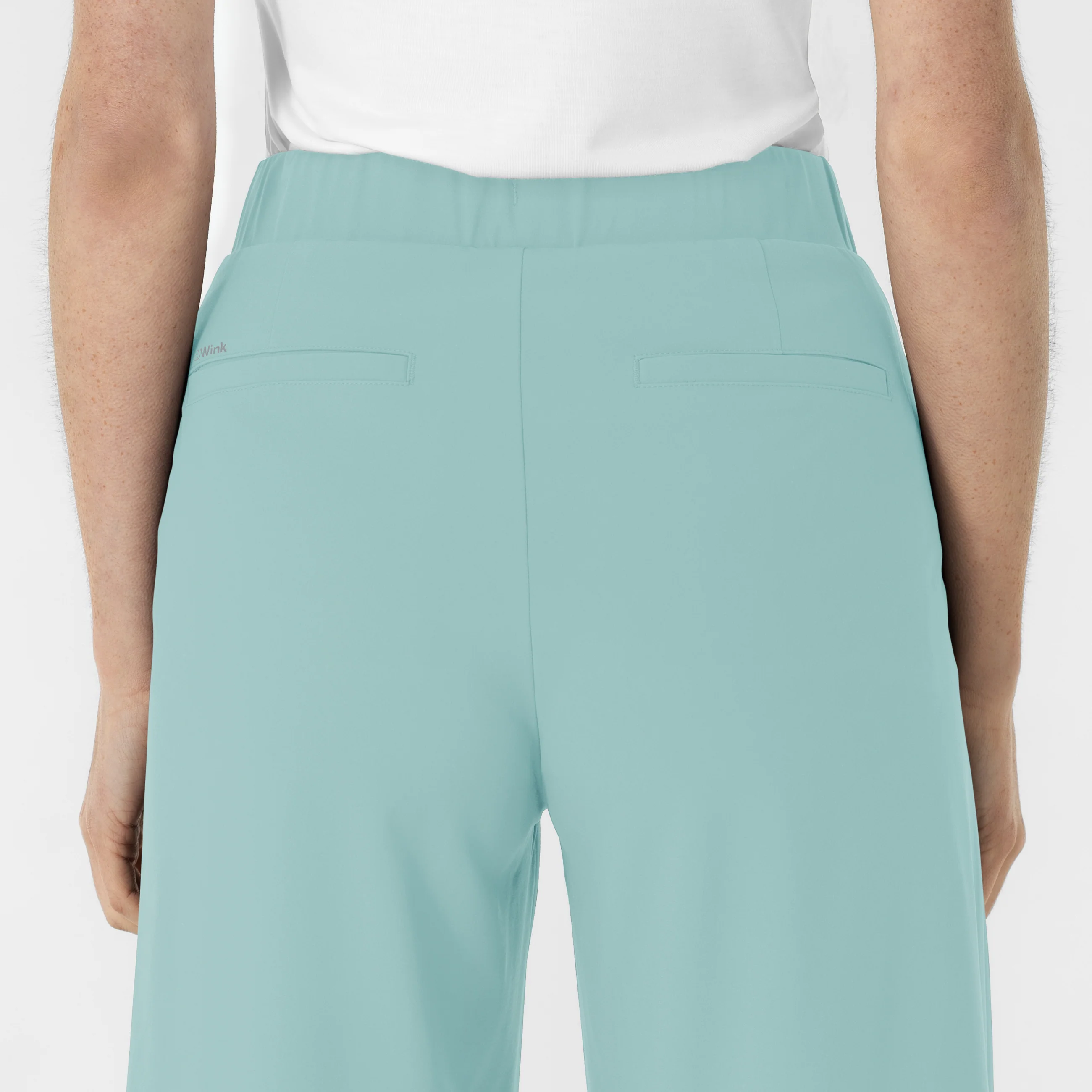 RENEW Women's Cropped Wide Leg Scrub Trouser - Coastal Blue - Image 9