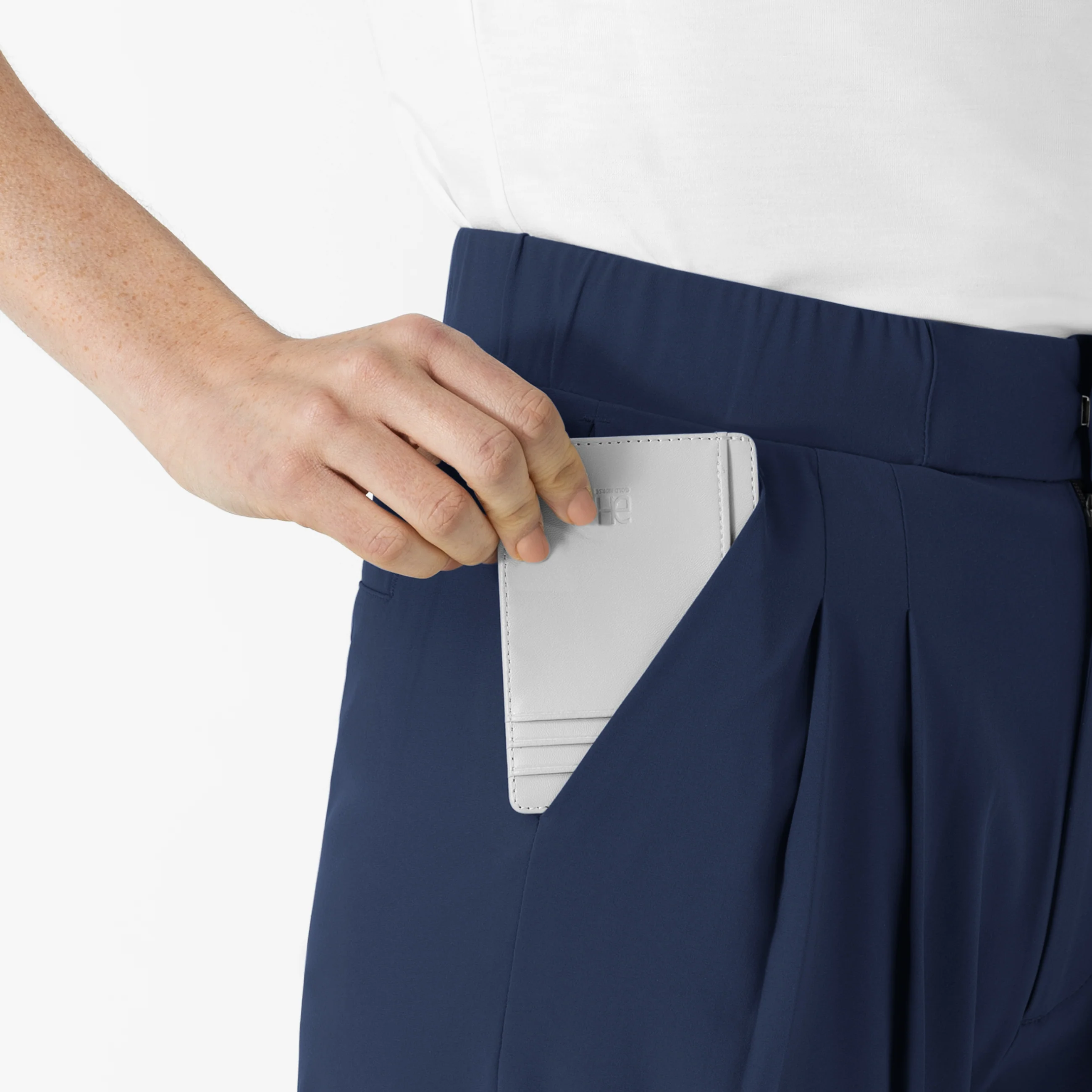 RENEW Women's Cropped Wide Leg Scrub Trouser - Navy - Image 6