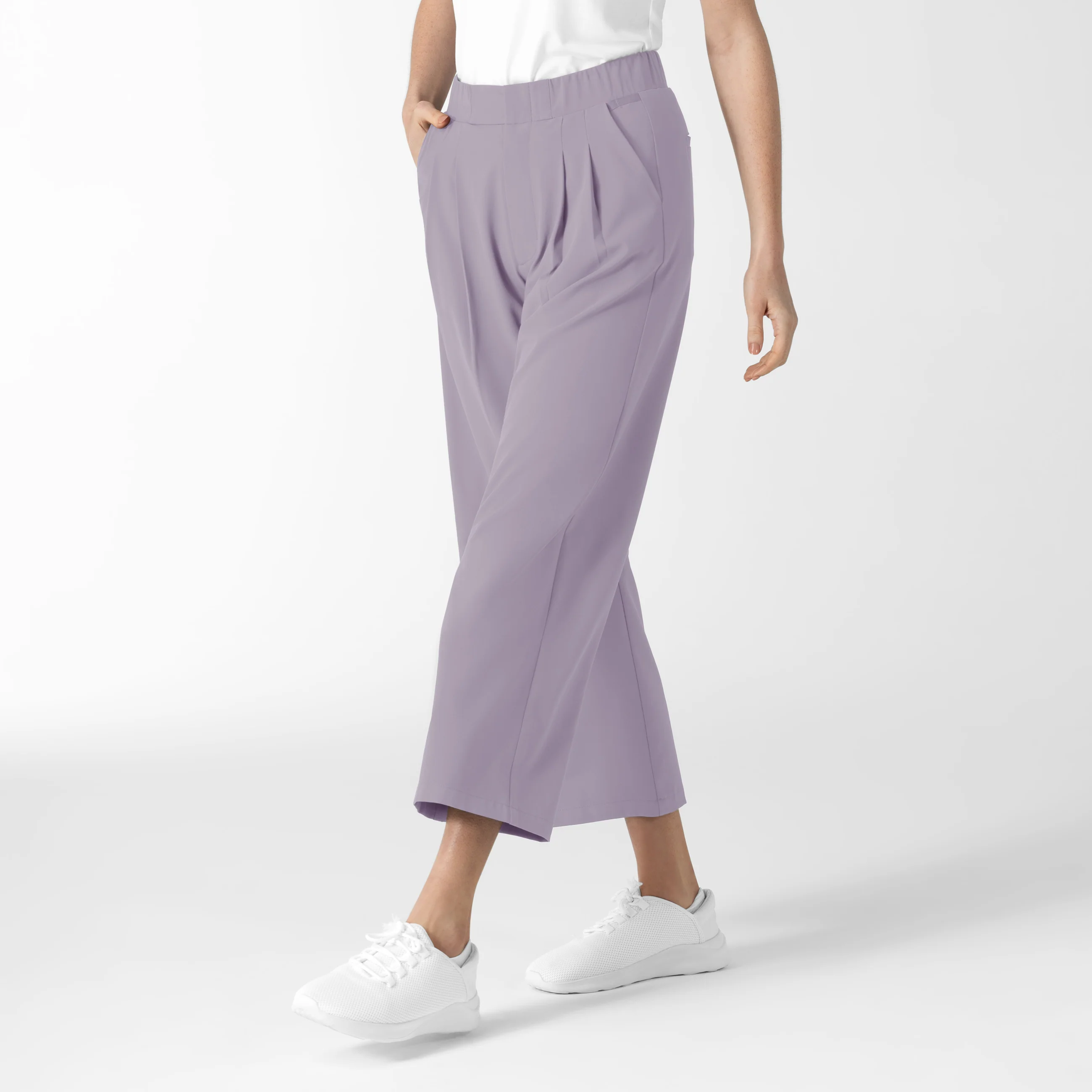 RENEW Women's Cropped Wide Leg Scrub Trouser - Wisteria - Image 4