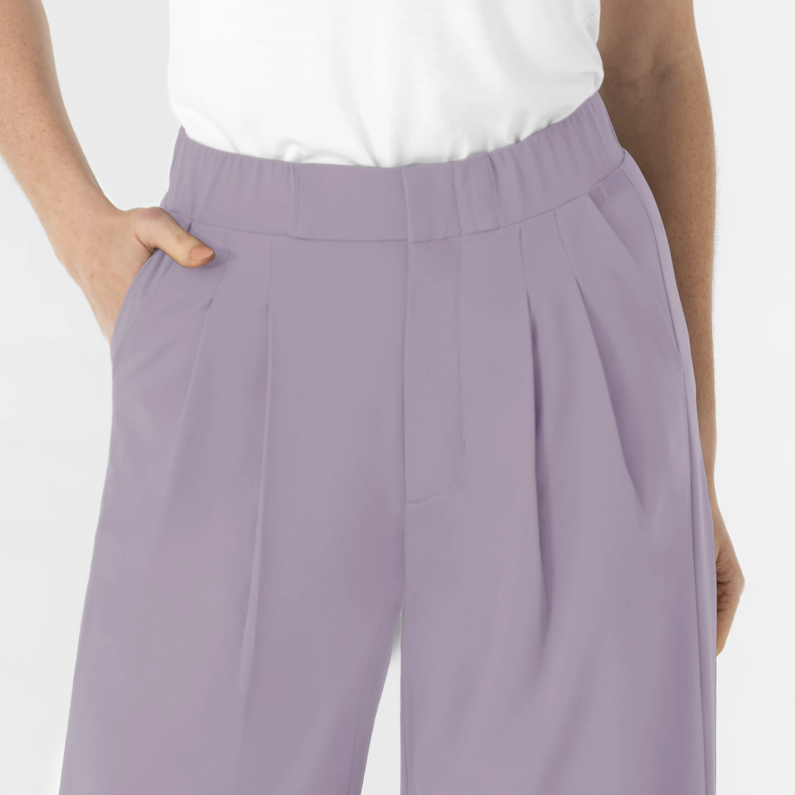 RENEW Women's Cropped Wide Leg Scrub Trouser - Wisteria - Image 8