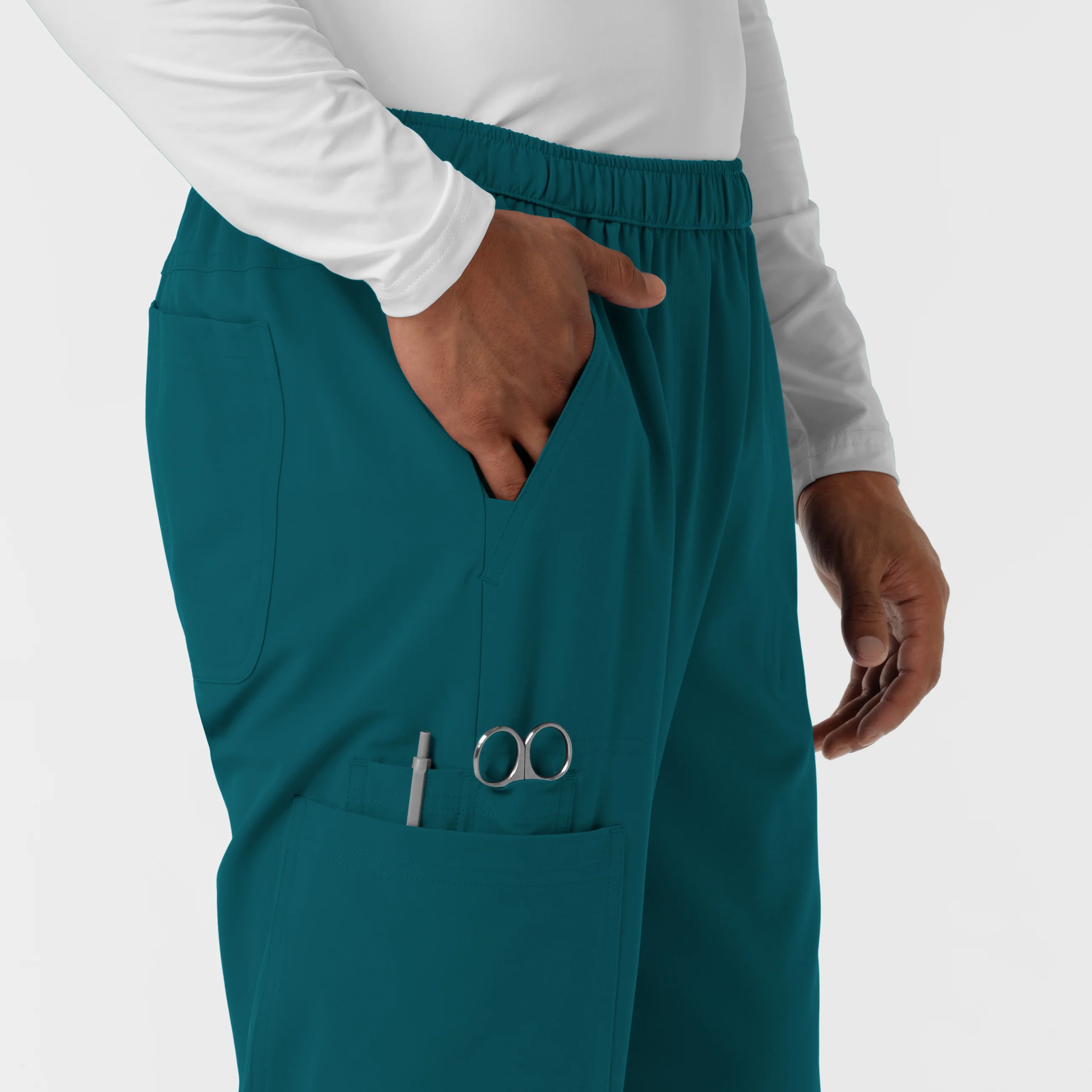 NURTUR Men's Straight Leg Cargo Scrub Pant - Caribbean - Image 7