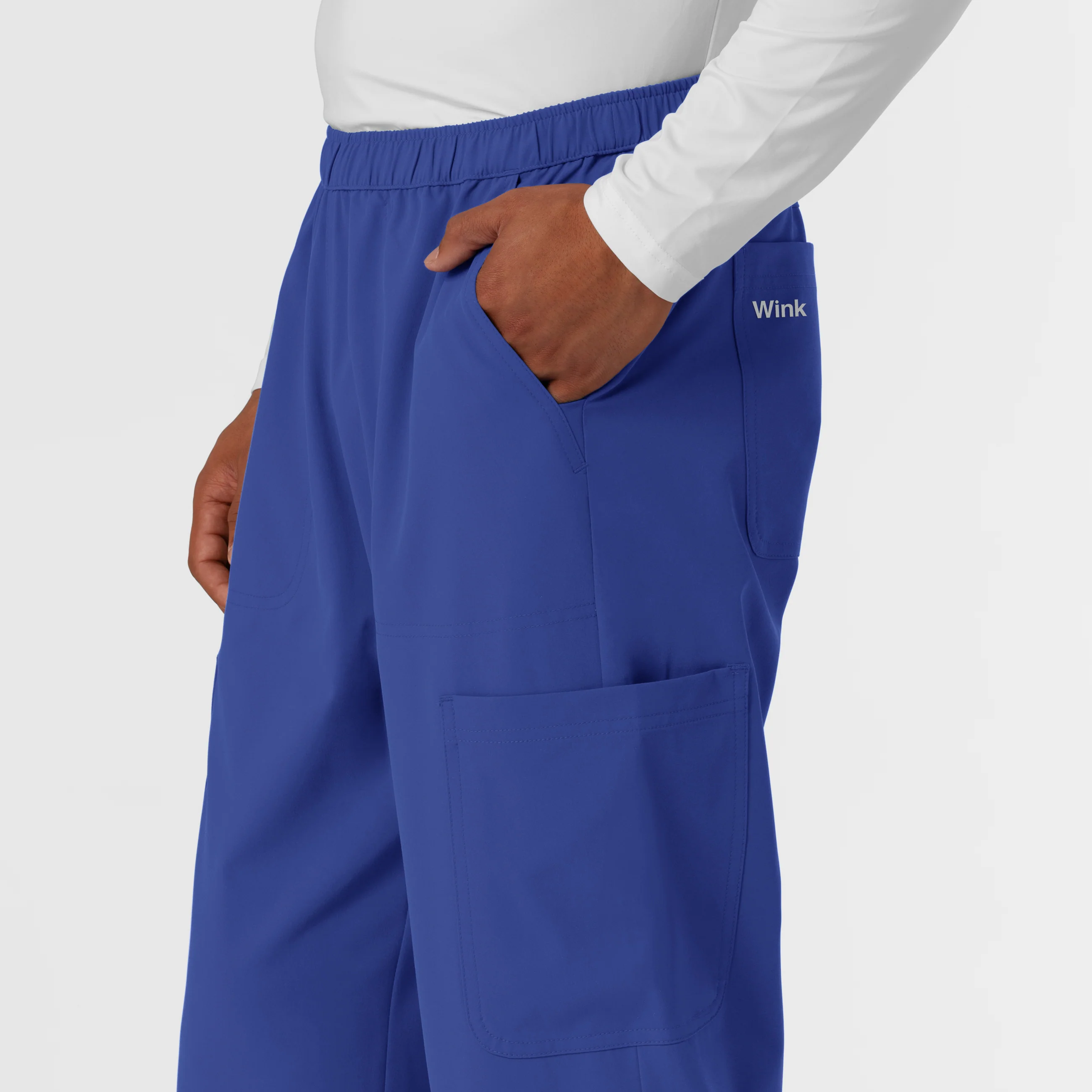 NURTUR Men's Straight Leg Cargo Scrub Pant - Galaxy Blue - Image 9