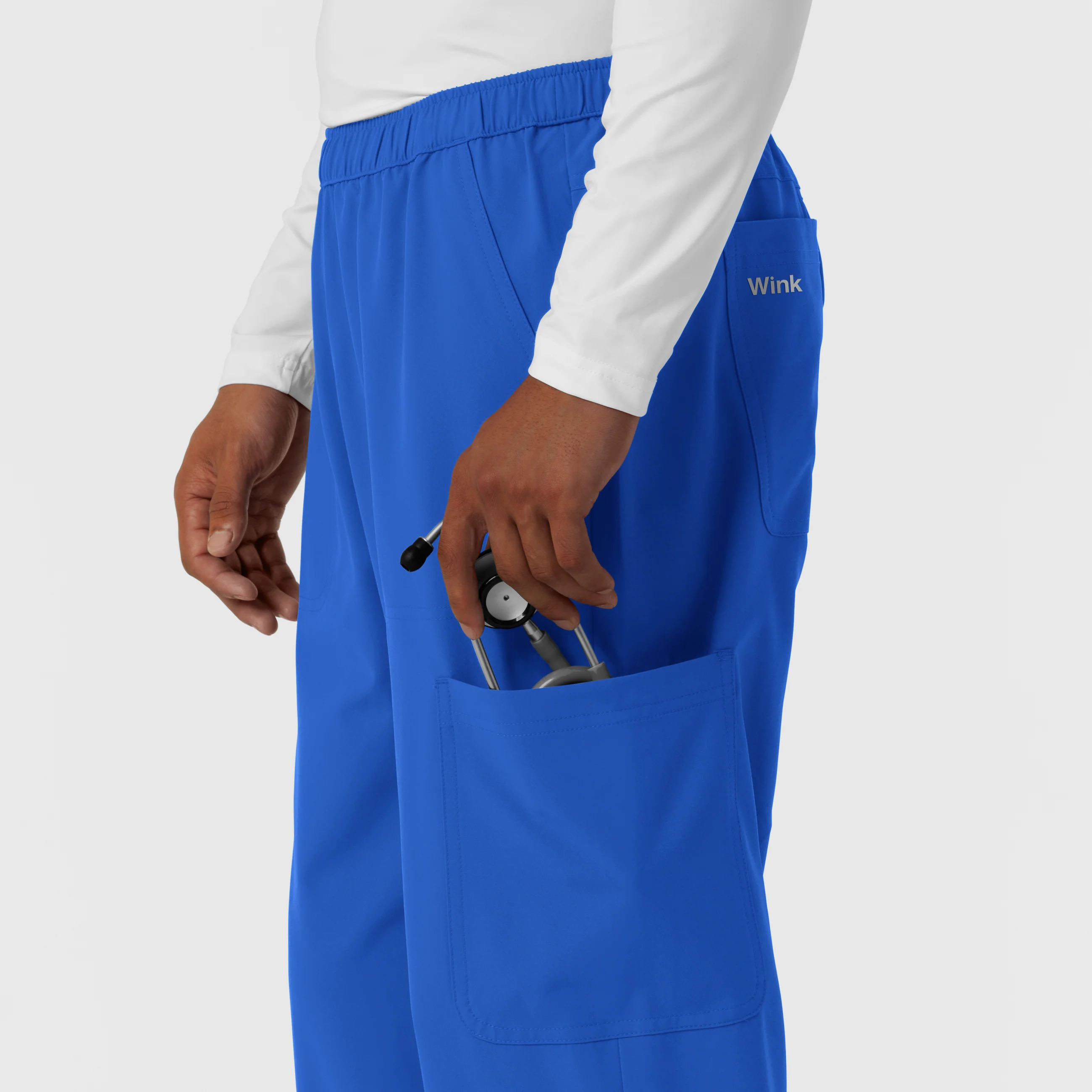NURTUR Men's Straight Leg Cargo Scrub Pant - Royal - Image 10
