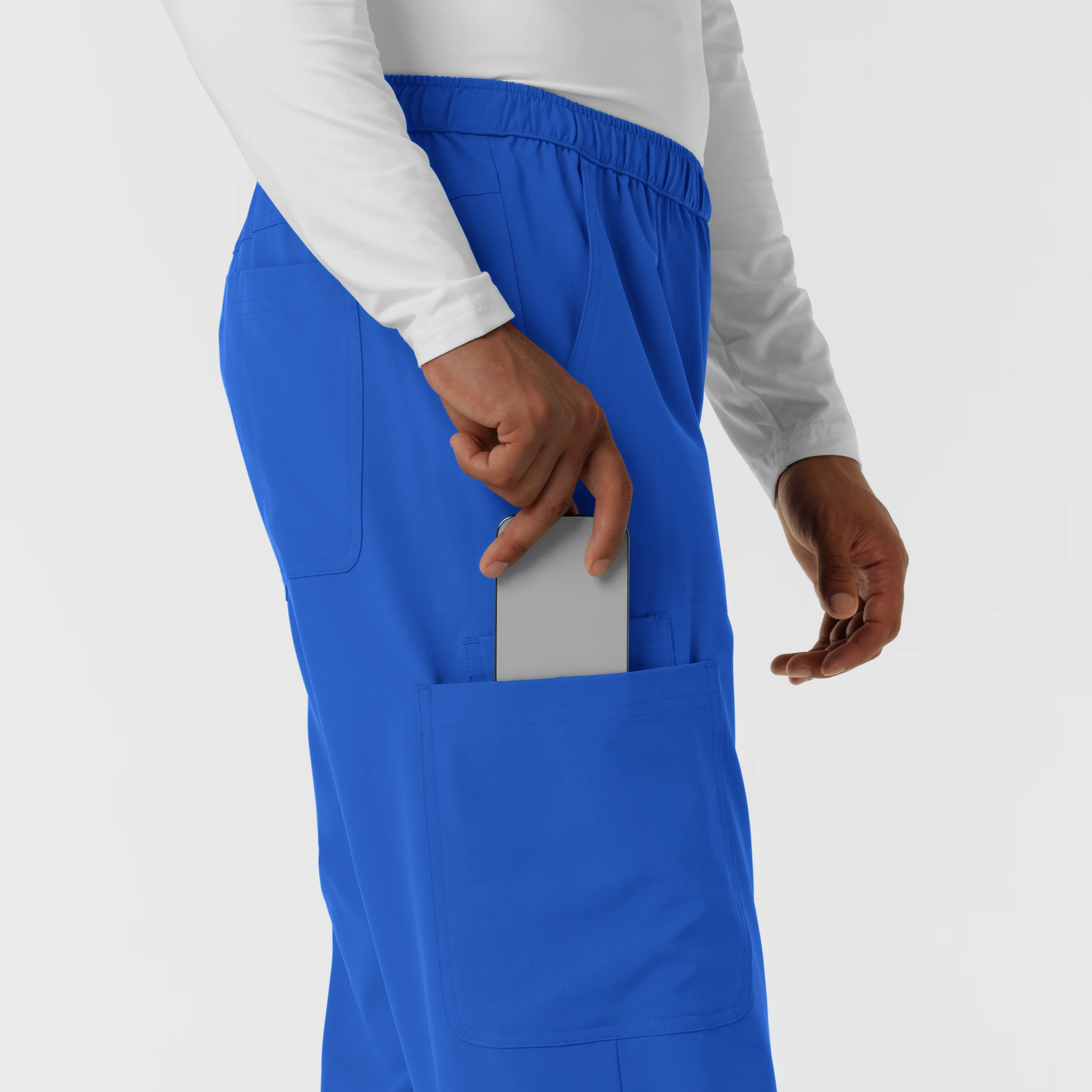 NURTUR Men's Straight Leg Cargo Scrub Pant - Royal - Image 8