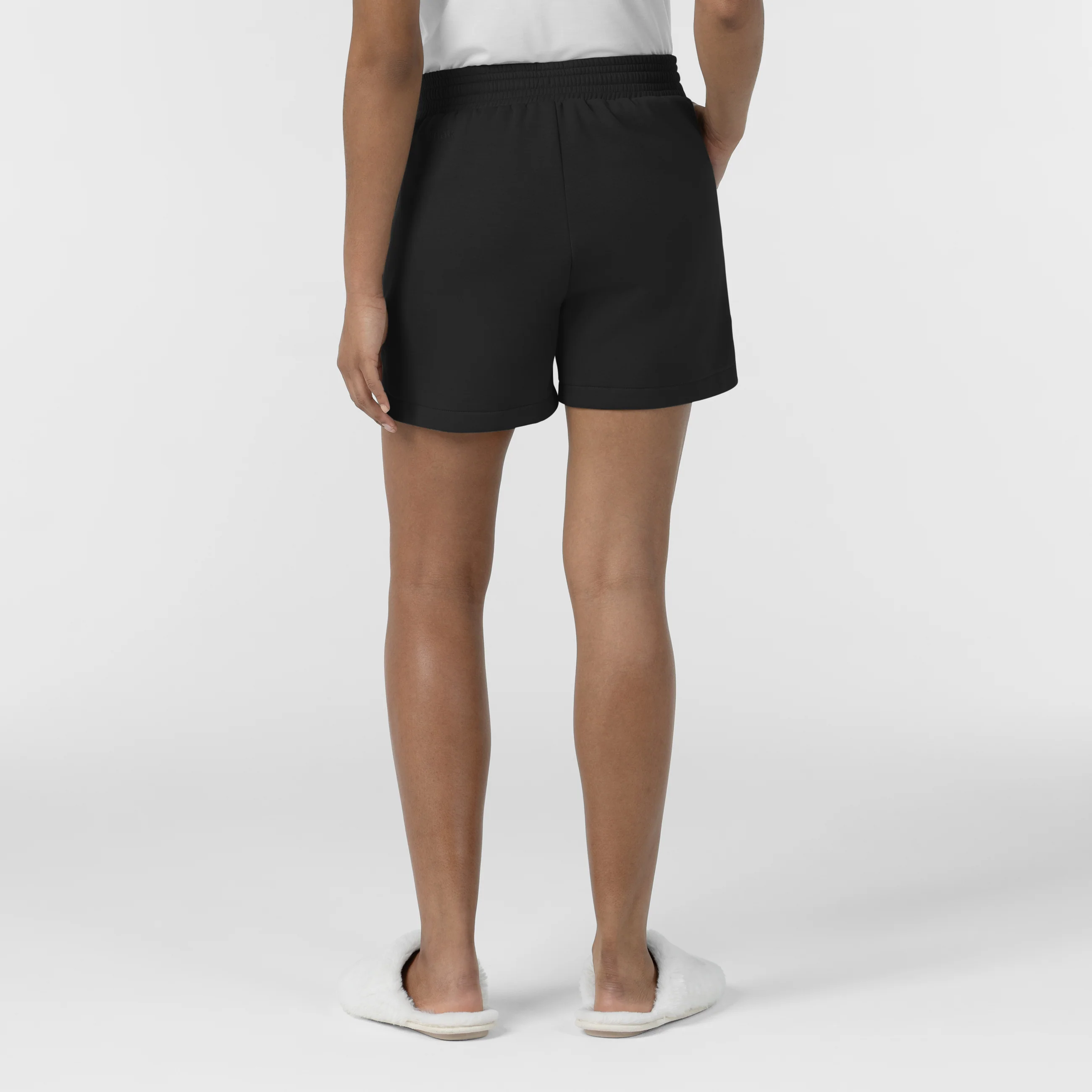 Unwind & Lounge Women's Fleece High Rise Shorts - Black - Image 3