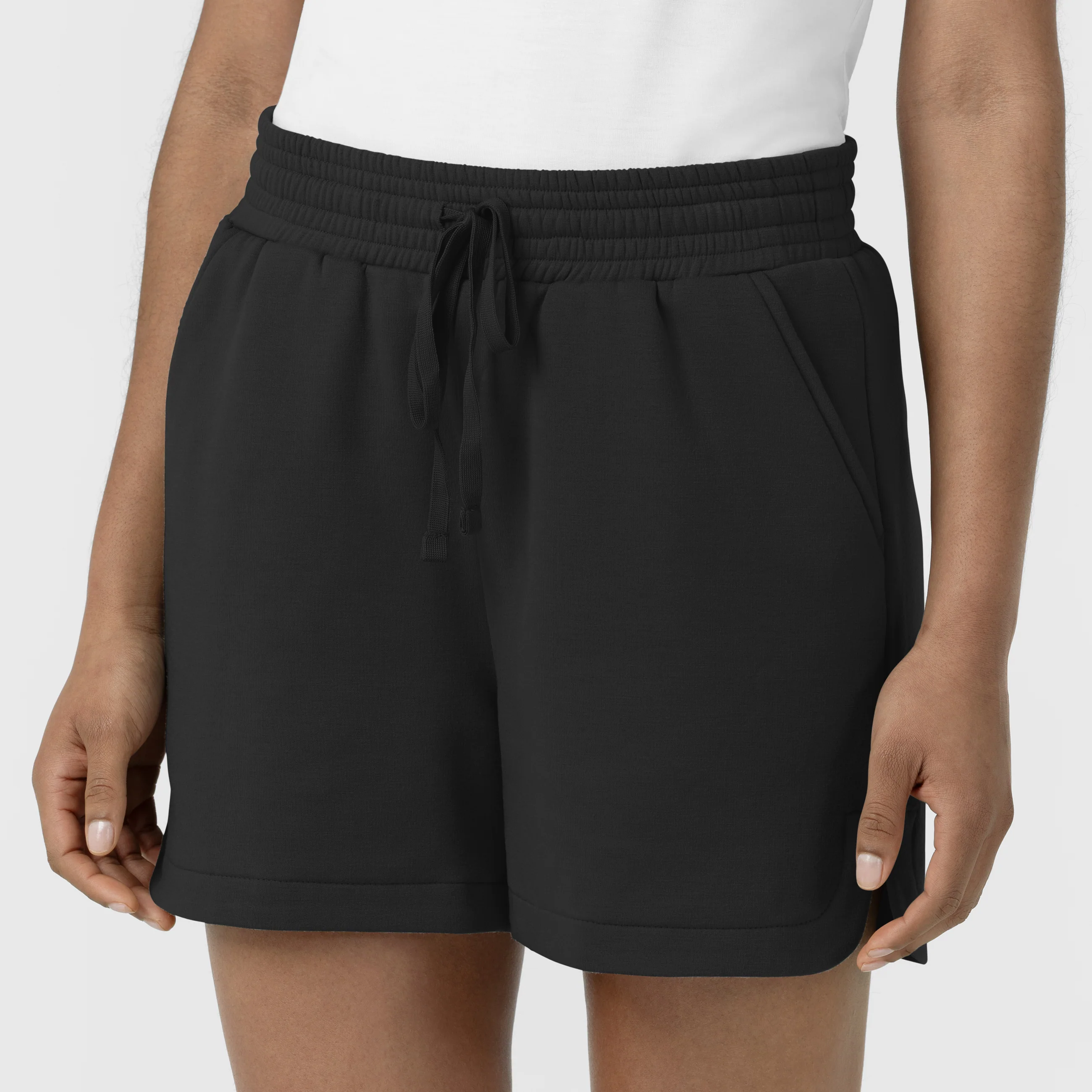Unwind & Lounge Women's Fleece High Rise Shorts - Black - Image 8