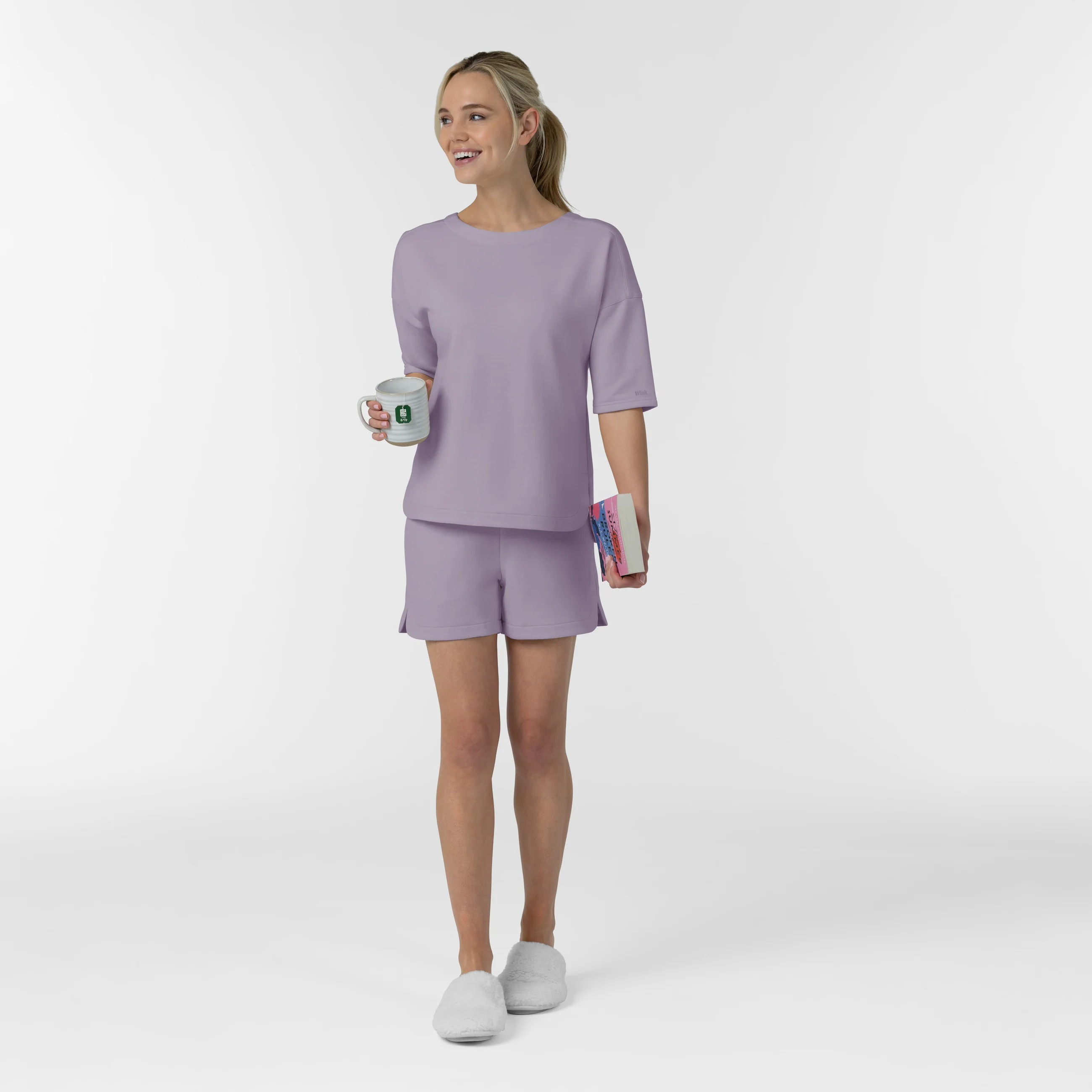 Unwind & Lounge Women's Fleece High Rise Shorts - Wisteria - Image 4