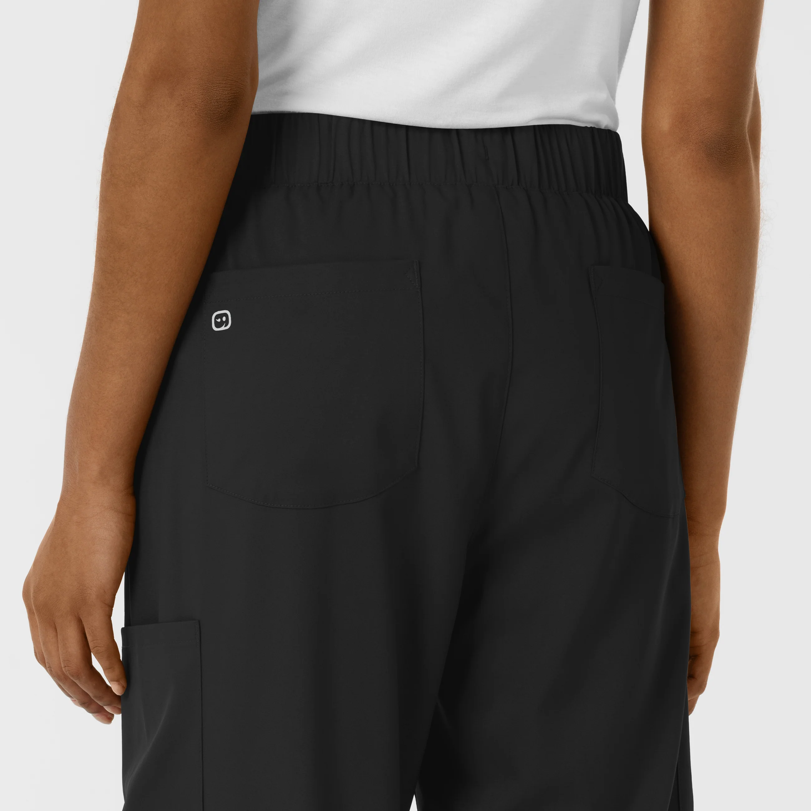 Boundless Women's Classic Wide Leg Double Cargo Scrub Pant - Black - Image 10