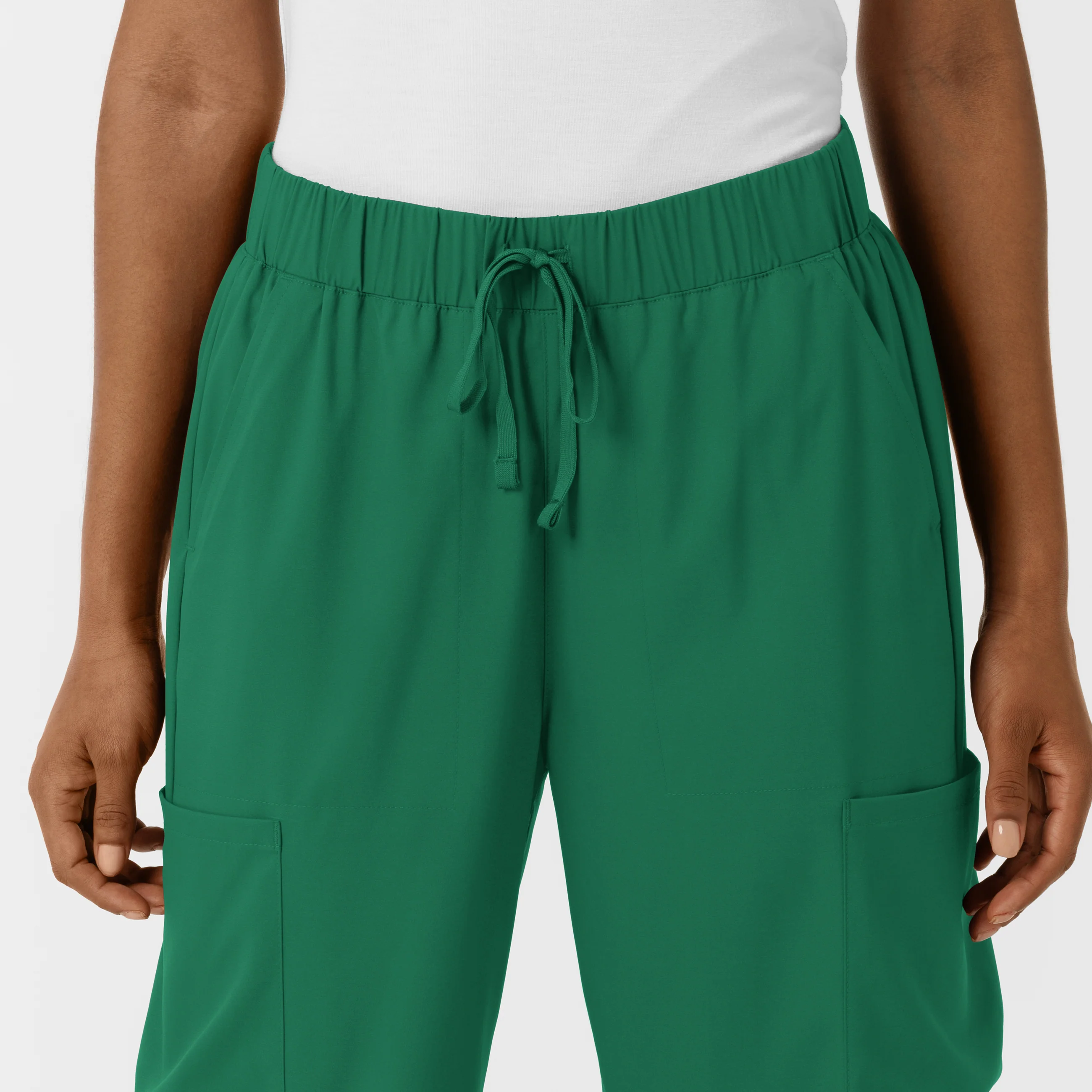 Boundless Women's Classic Wide Leg Cargo Scrub Pant - Hunter - Image 5