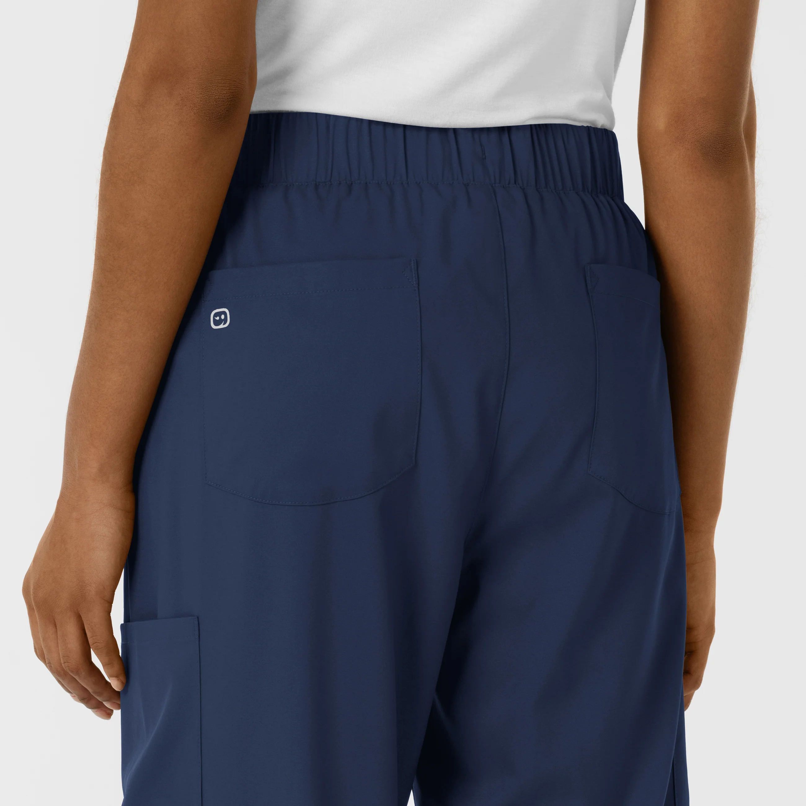 Boundless Women's Classic Wide Leg Double Cargo Scrub Pant - Navy - Image 10