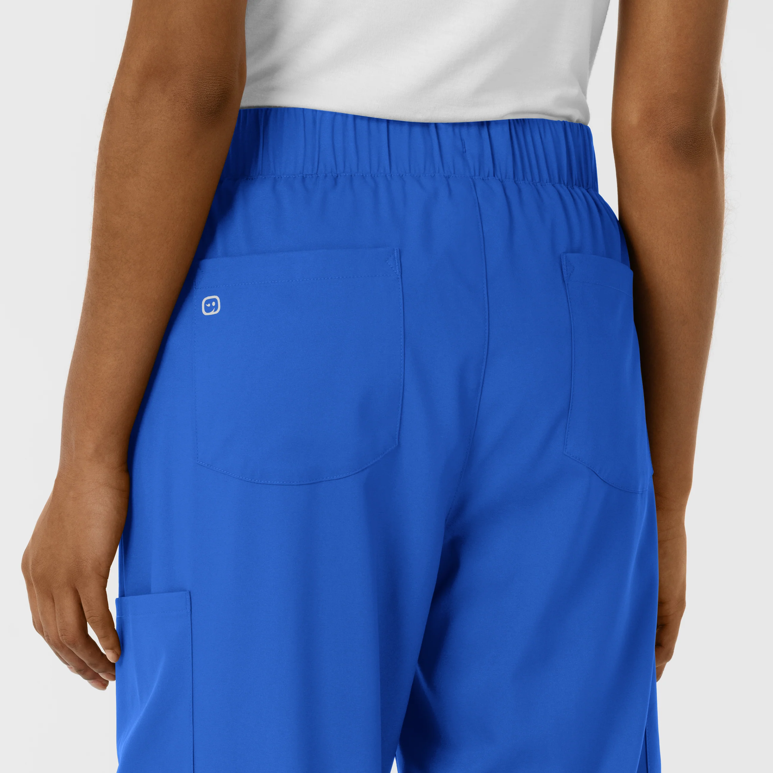 Boundless Women's Classic Wide Leg Double Cargo Scrub Pant - Royal - Image 11