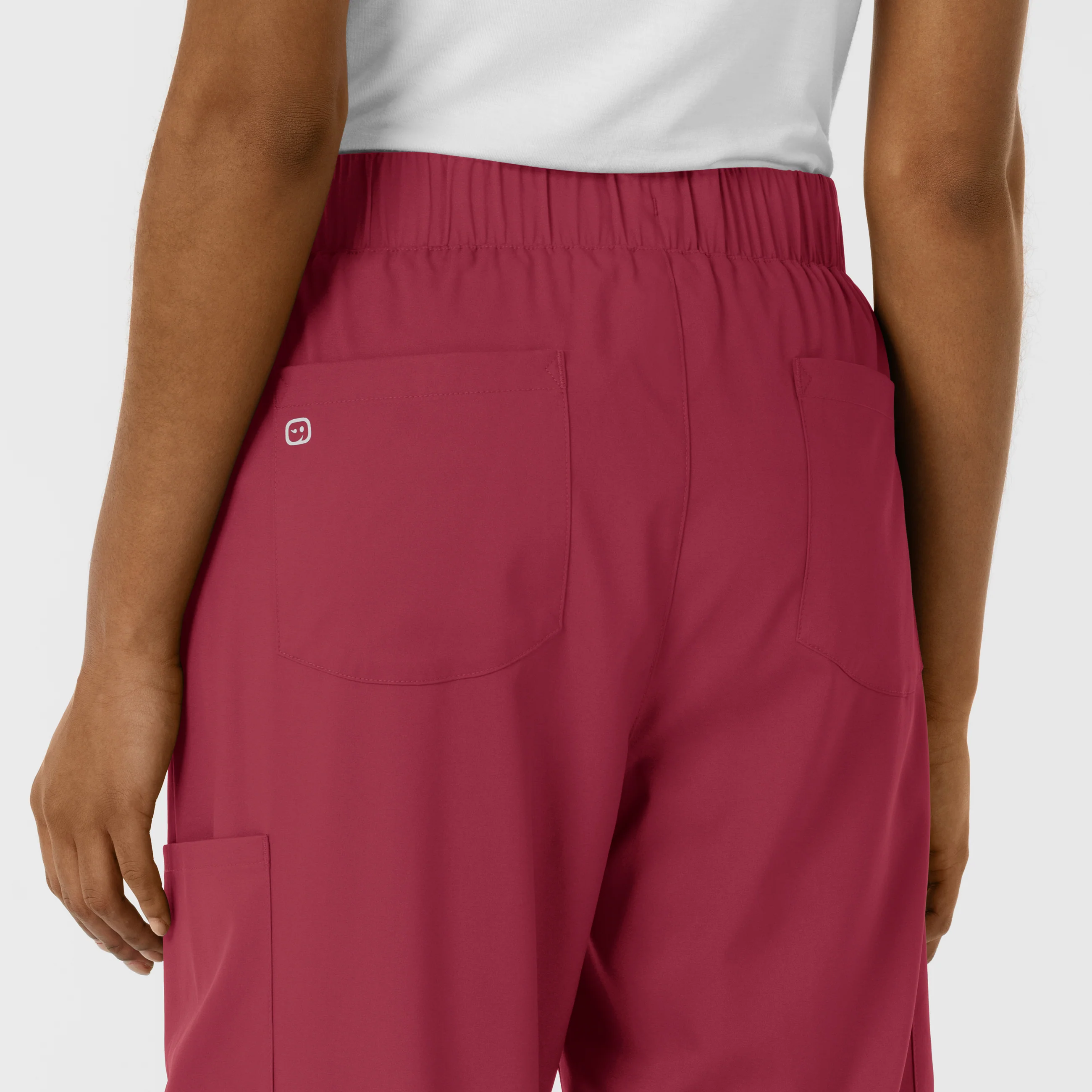 Boundless Women's Classic Wide Leg Double Cargo Scrub Pant - Ruby - Image 10