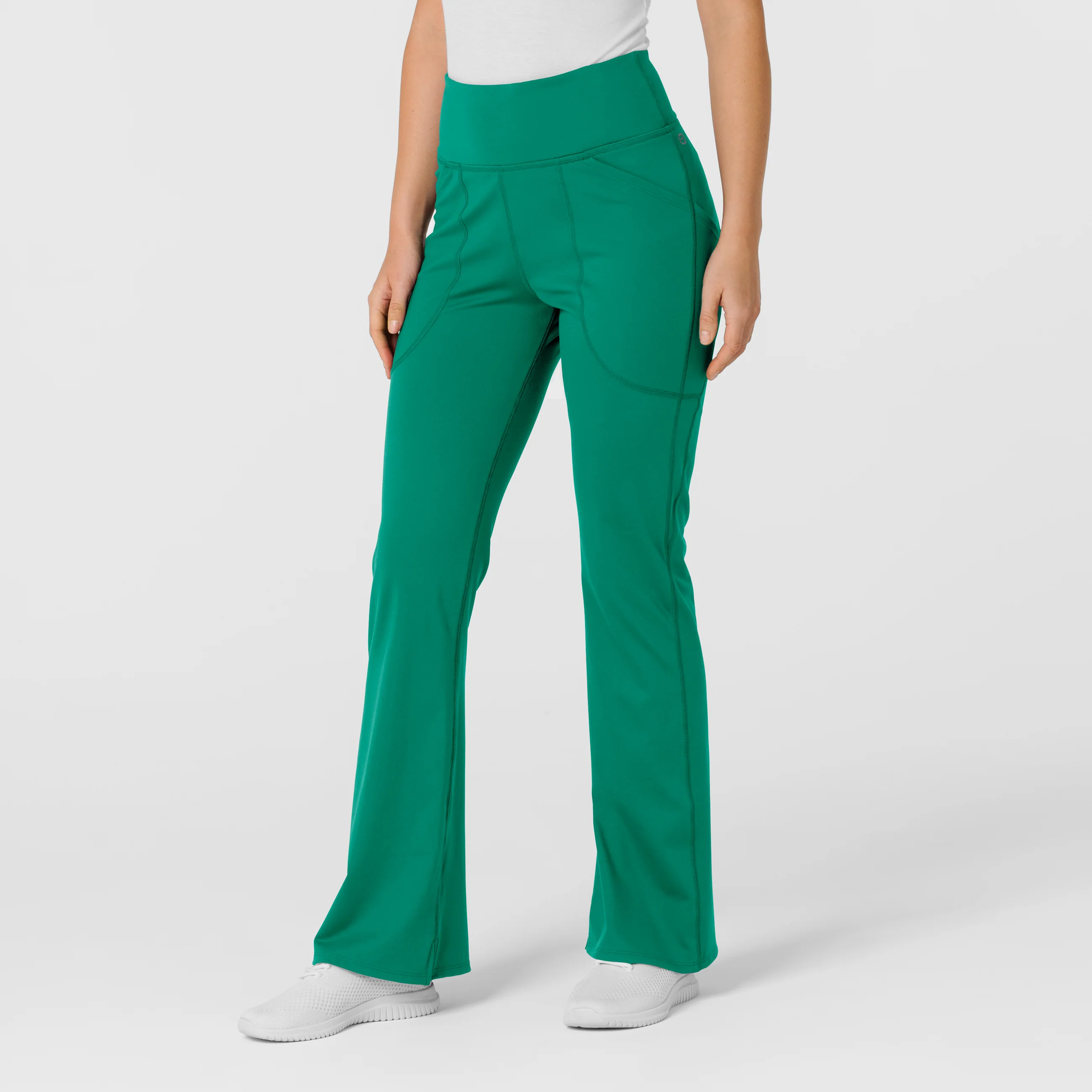 RENEW Knit Women's Flare Yoga Scrub Pant - Bahama Breeze - Image 4