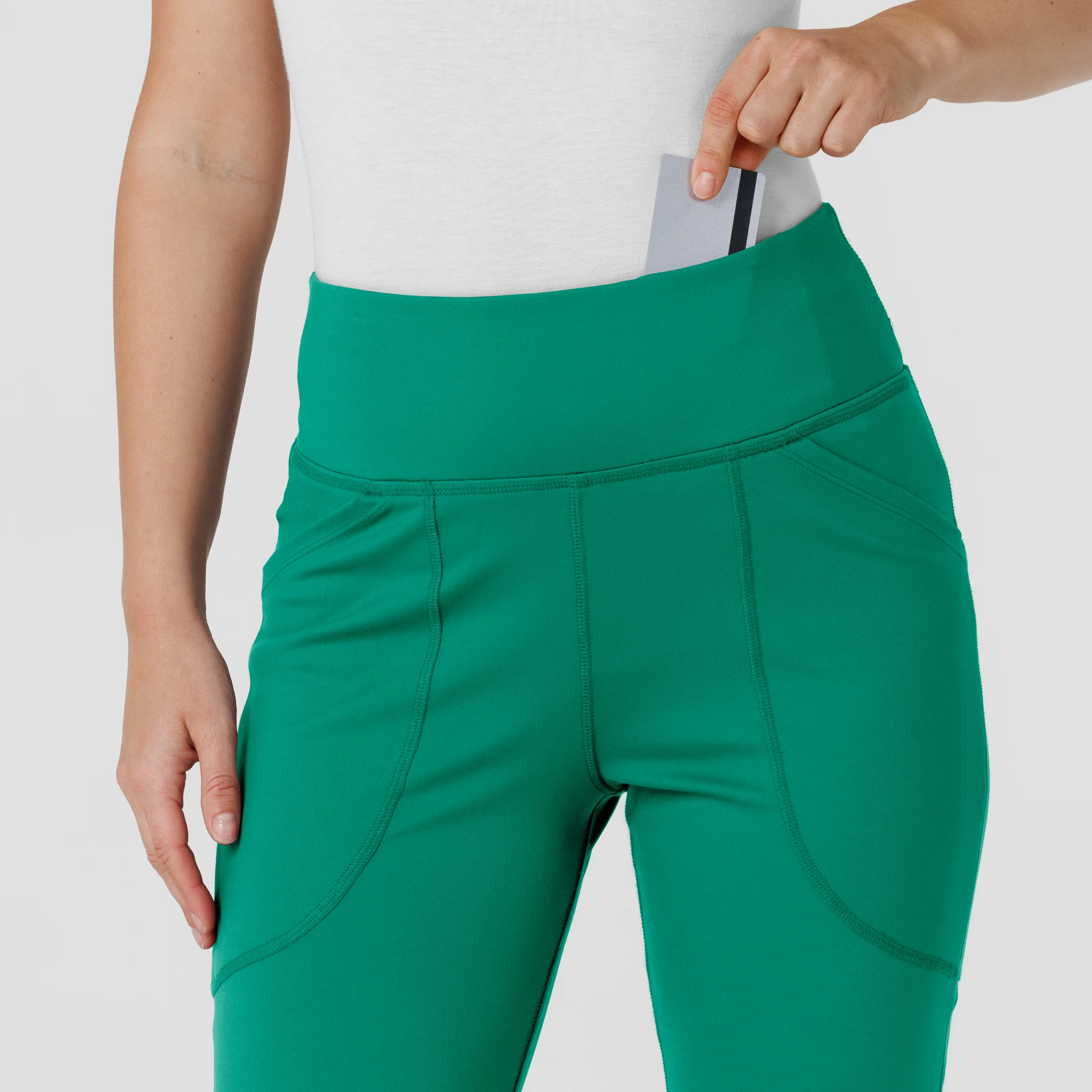 RENEW Knit Women's Flare Yoga Scrub Pant - Bahama Breeze - Image 5