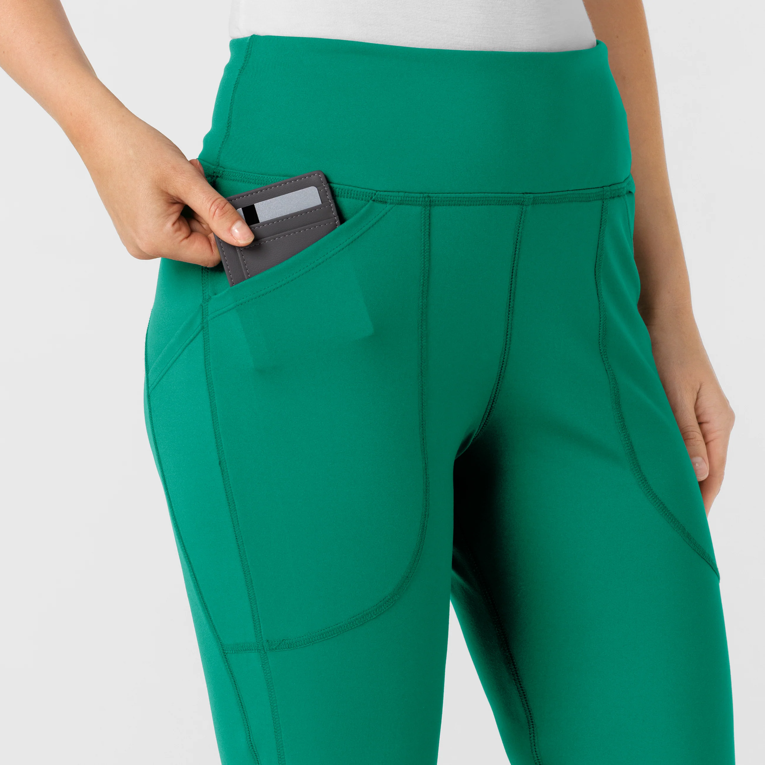 RENEW Knit Women's Flare Yoga Scrub Pant - Bahama Breeze - Image 6