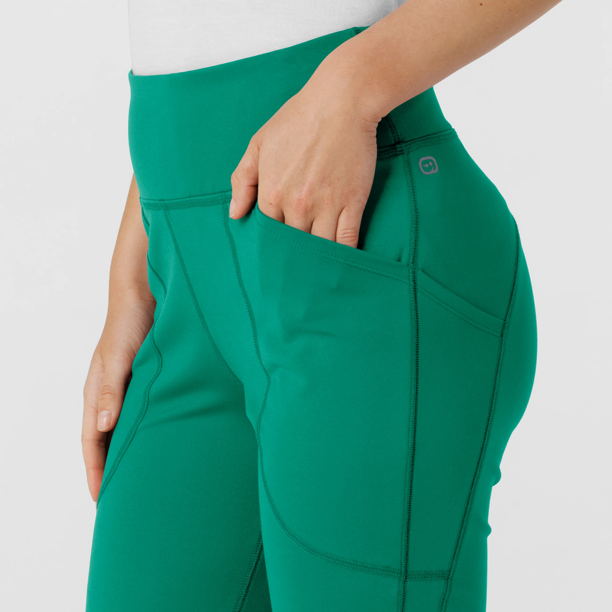 RENEW Knit Women's Flare Yoga Scrub Pant - Bahama Breeze - Image 7