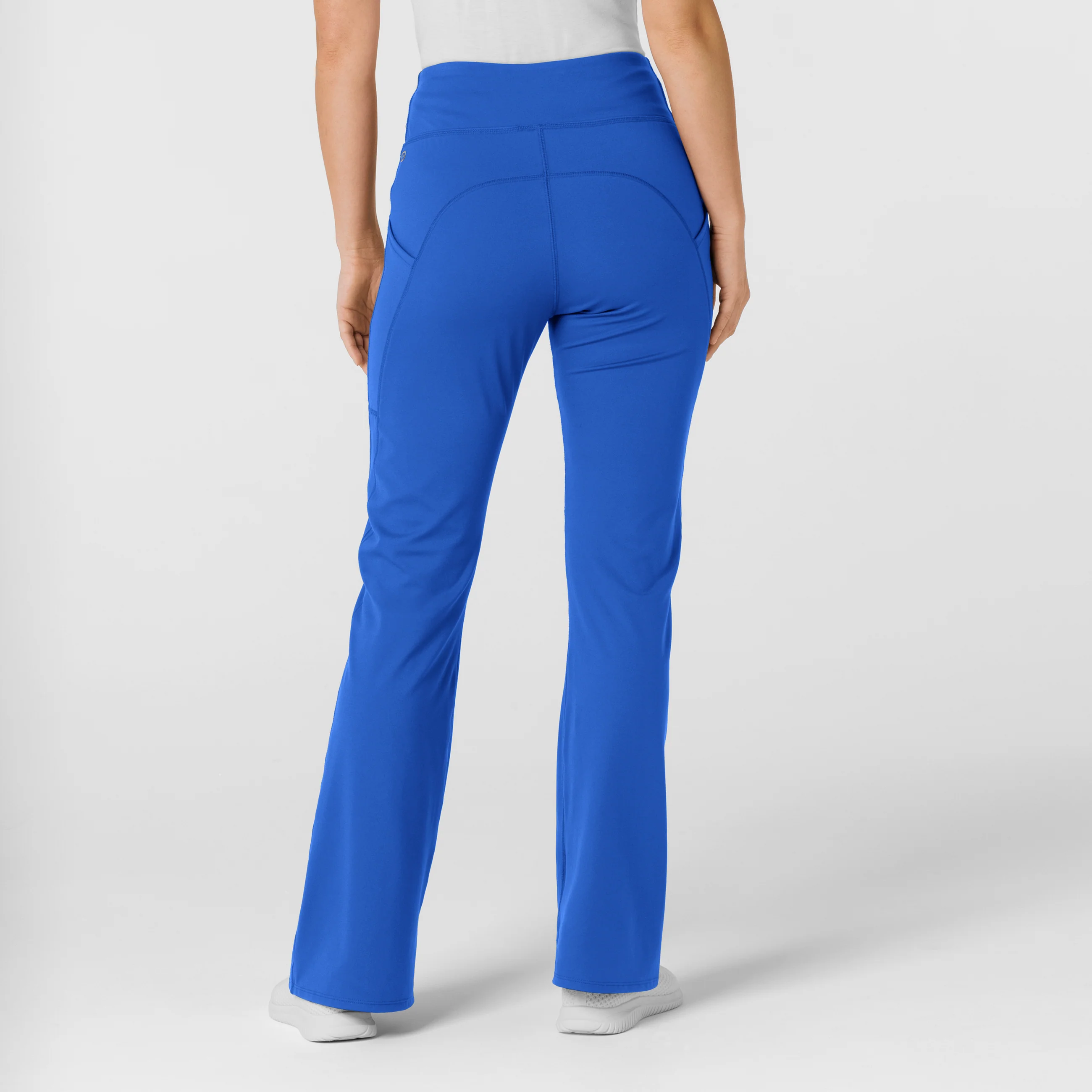 RENEW Knit Women's Flare Yoga Scrub Pant - Royal - Image 2