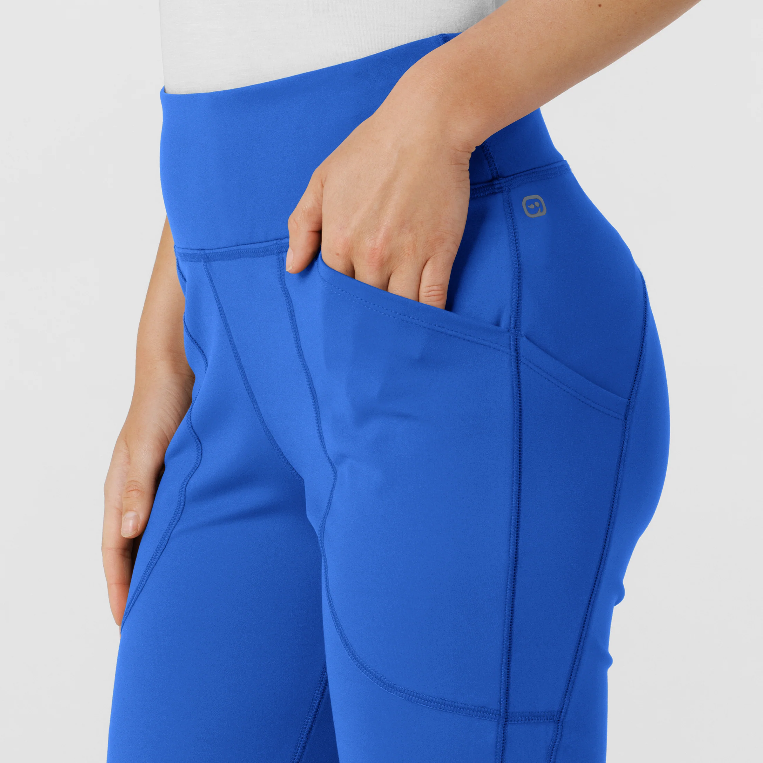 RENEW Knit Women's Flare Yoga Scrub Pant - Royal - Image 7