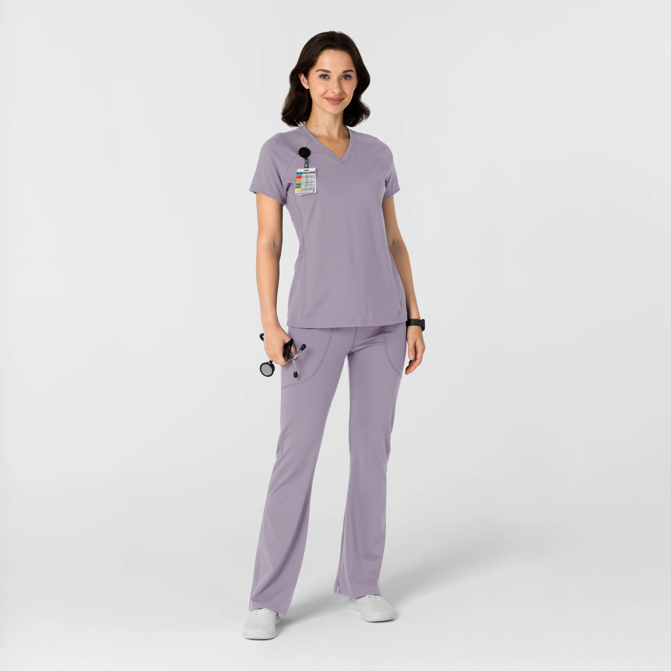 RENEW Knit Women's Flare Yoga Scrub Pant - Wisteria - Image 3