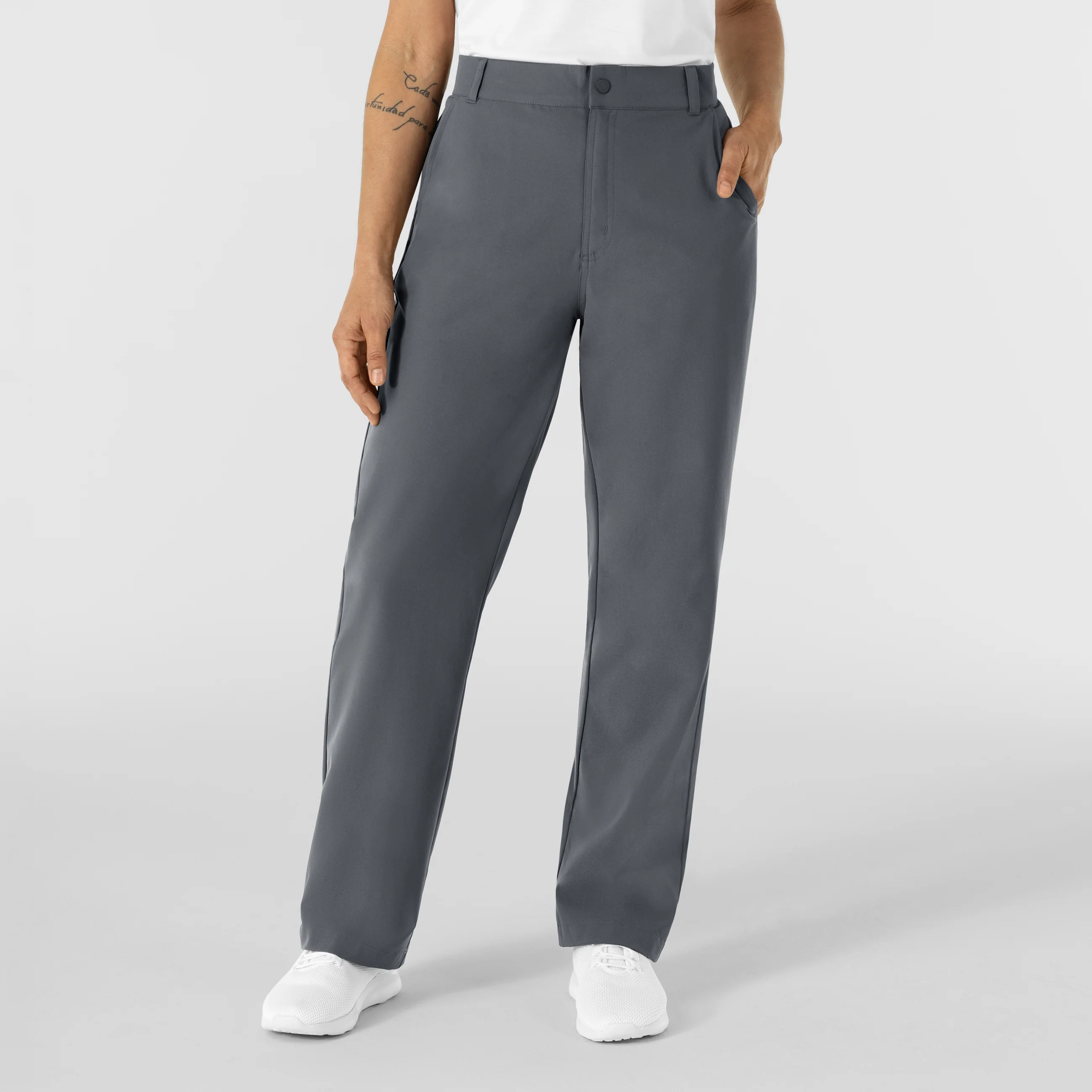 NURTUR Women’s Scrub Chino Pant - Pewter