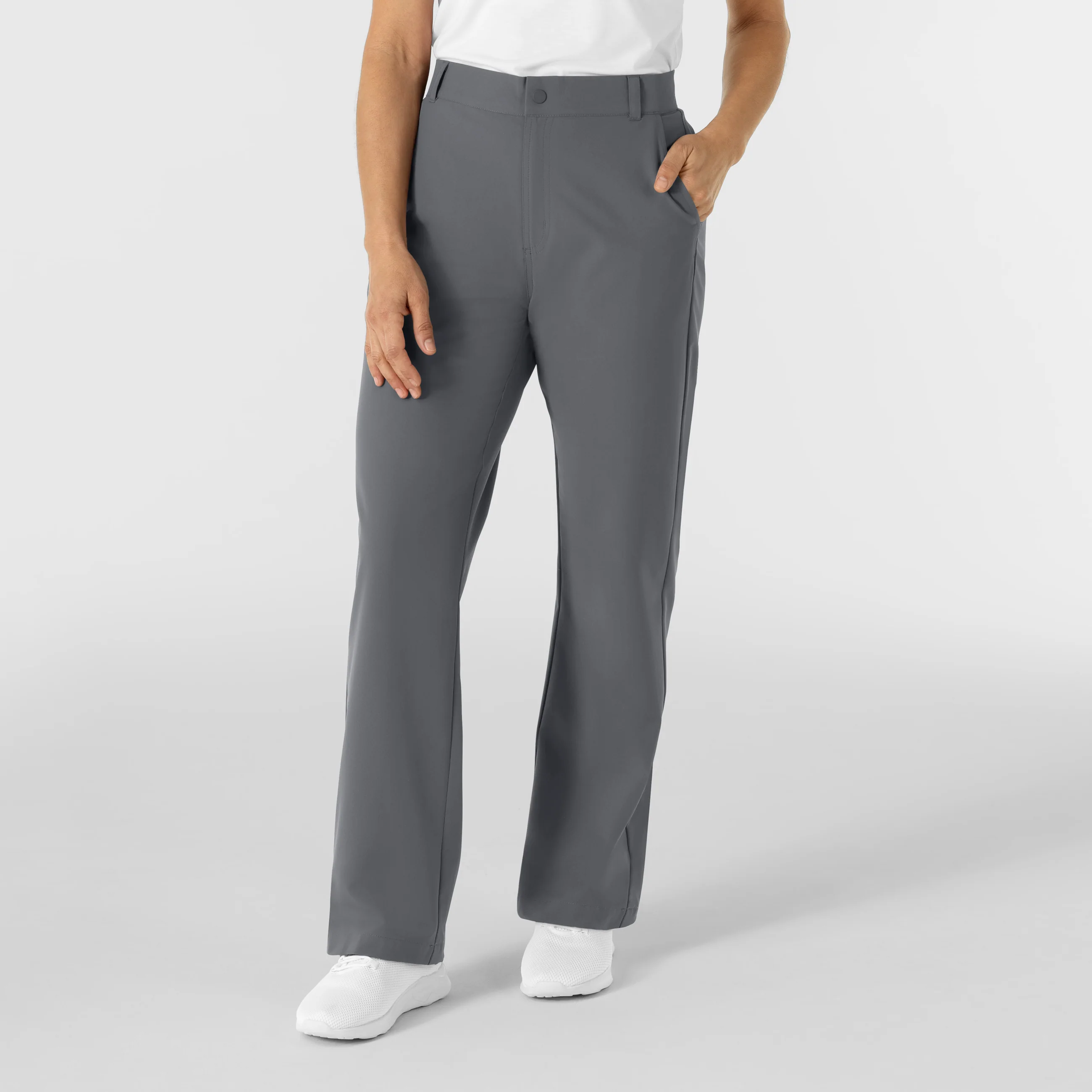 NURTUR Women’s Scrub Chino Pant - Pewter - Image 4