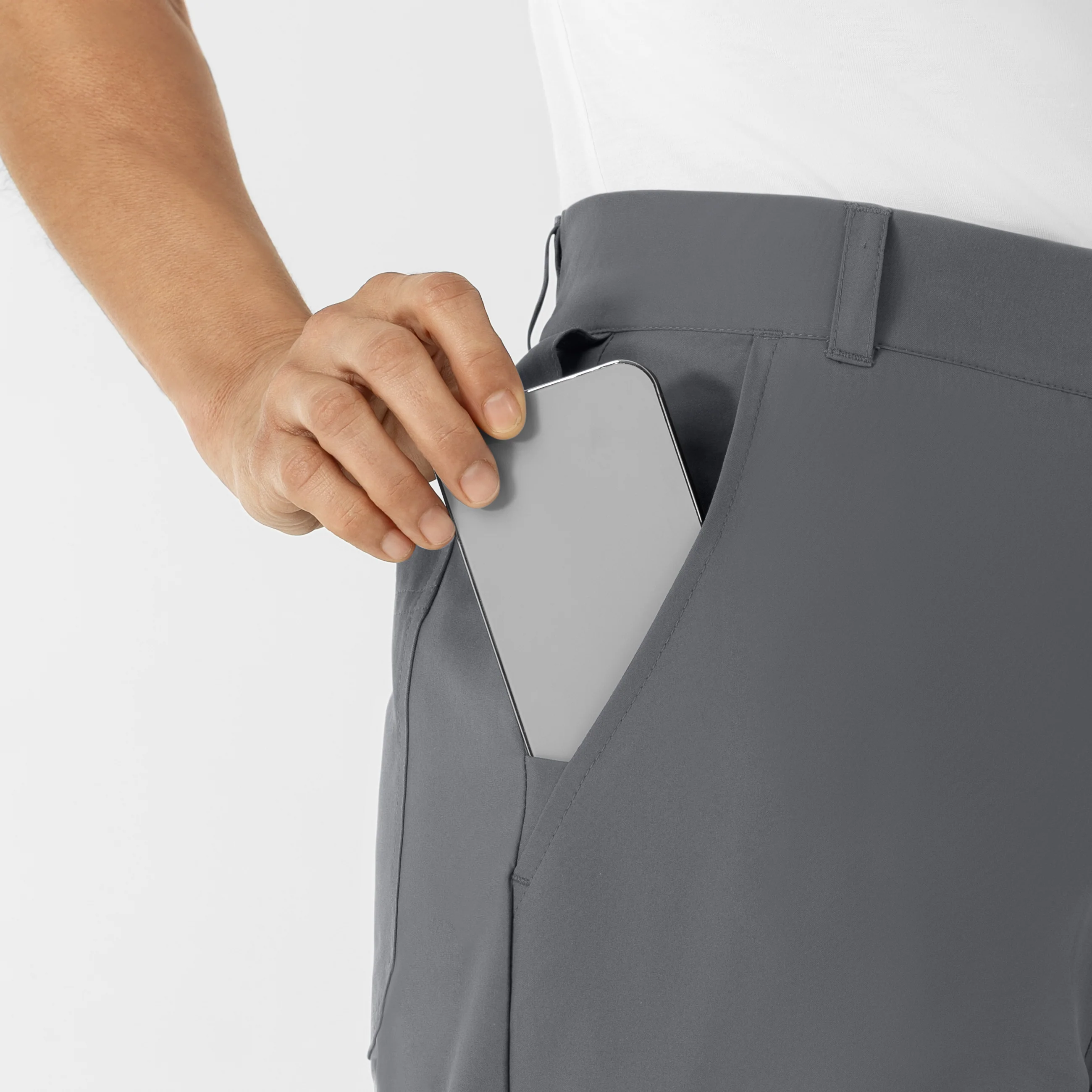 NURTUR Women’s Scrub Chino Pant - Pewter - Image 5