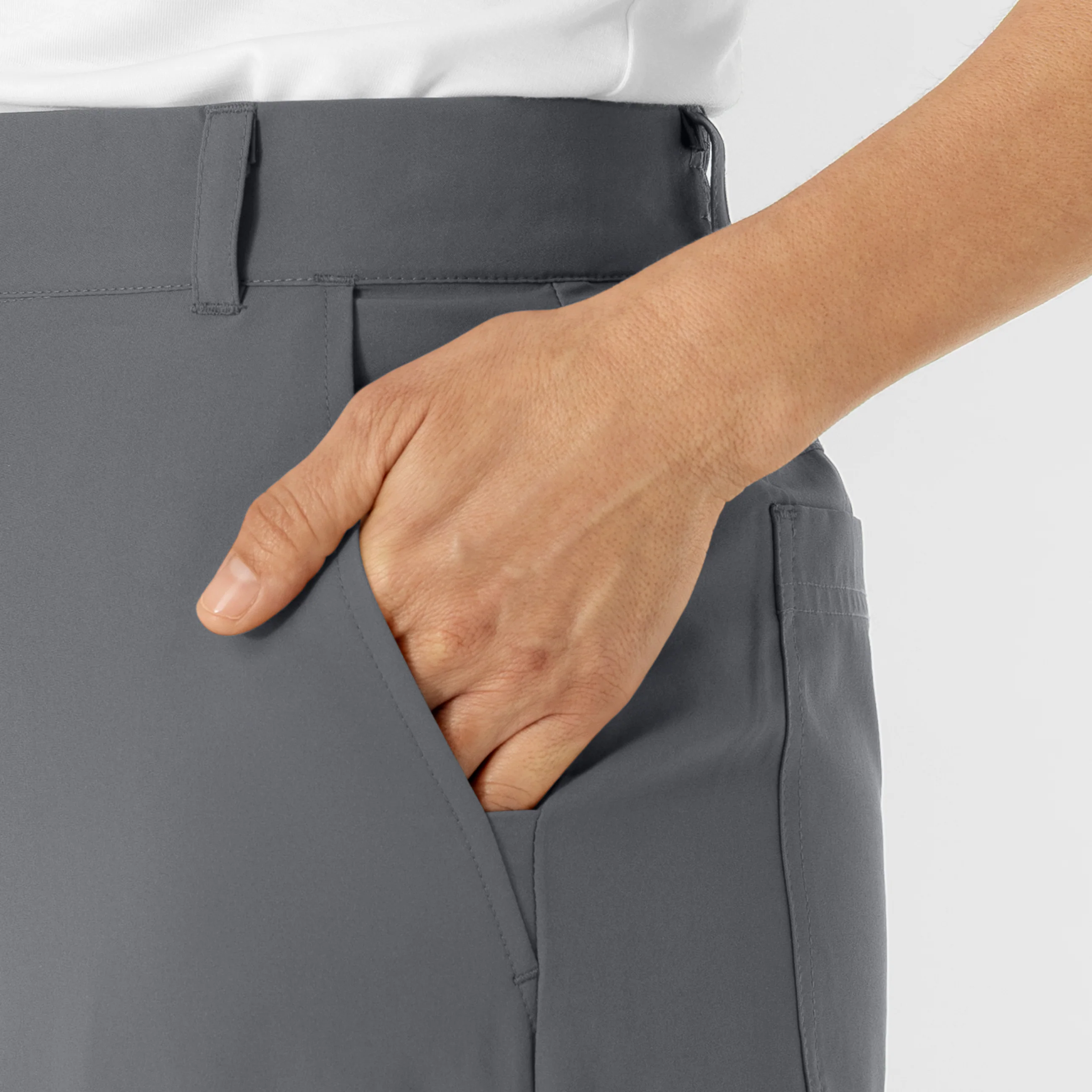 NURTUR Women’s Scrub Chino Pant - Pewter - Image 6