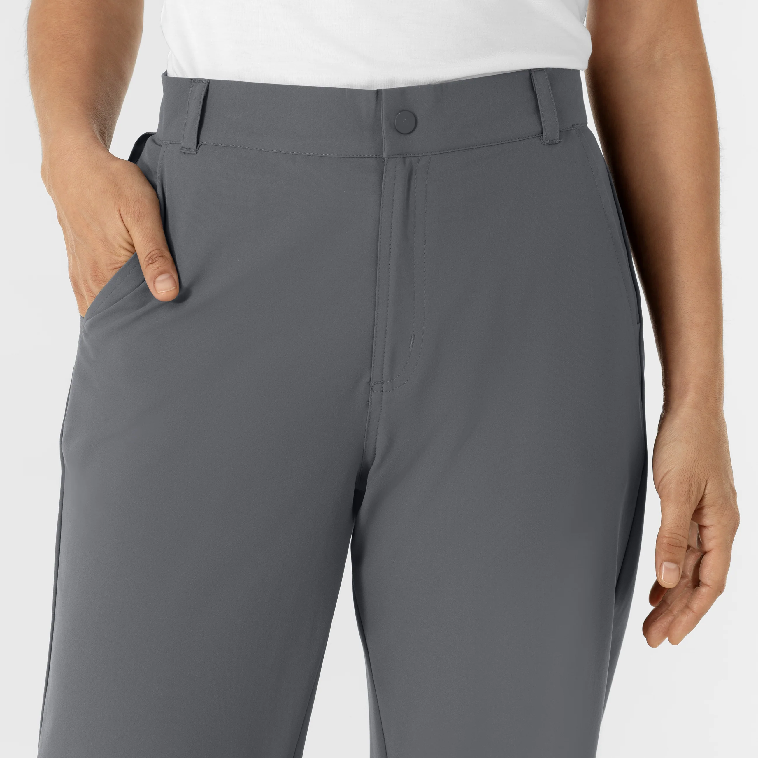 NURTUR Women’s Scrub Chino Pant - Pewter - Image 8