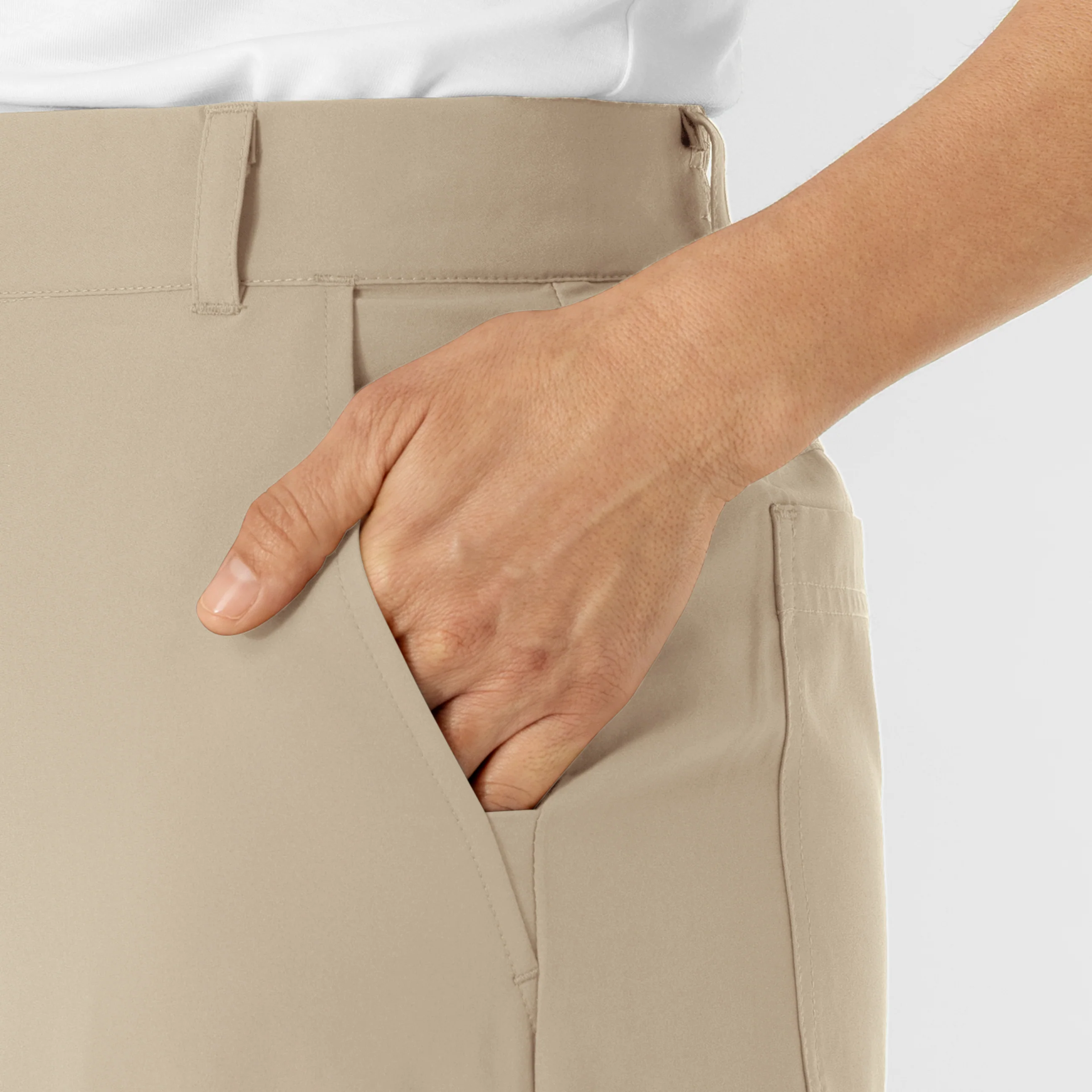 NURTUR Women’s Scrub Chino Pant - Stone - Image 6