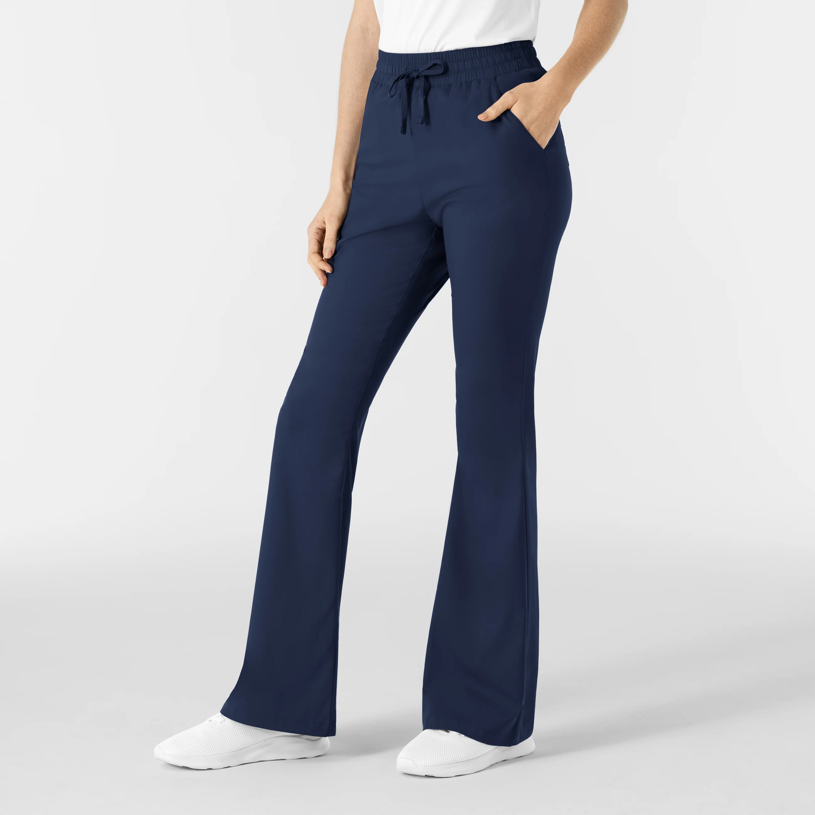 Boundless Women's Flare Leg Scrub Pant - Navy - Image 4