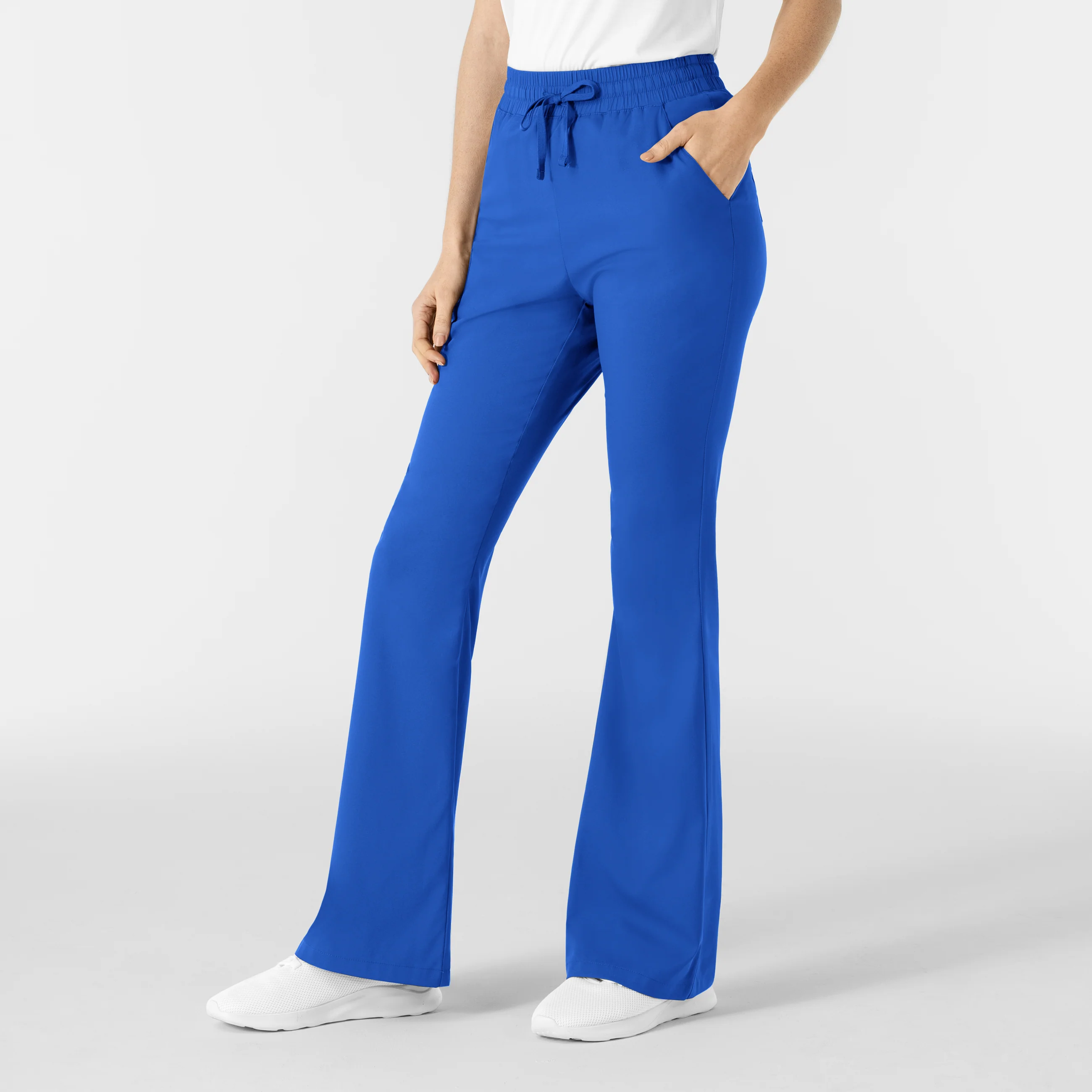 Boundless Women's Flare Leg Scrub Pant - Royal - Image 5