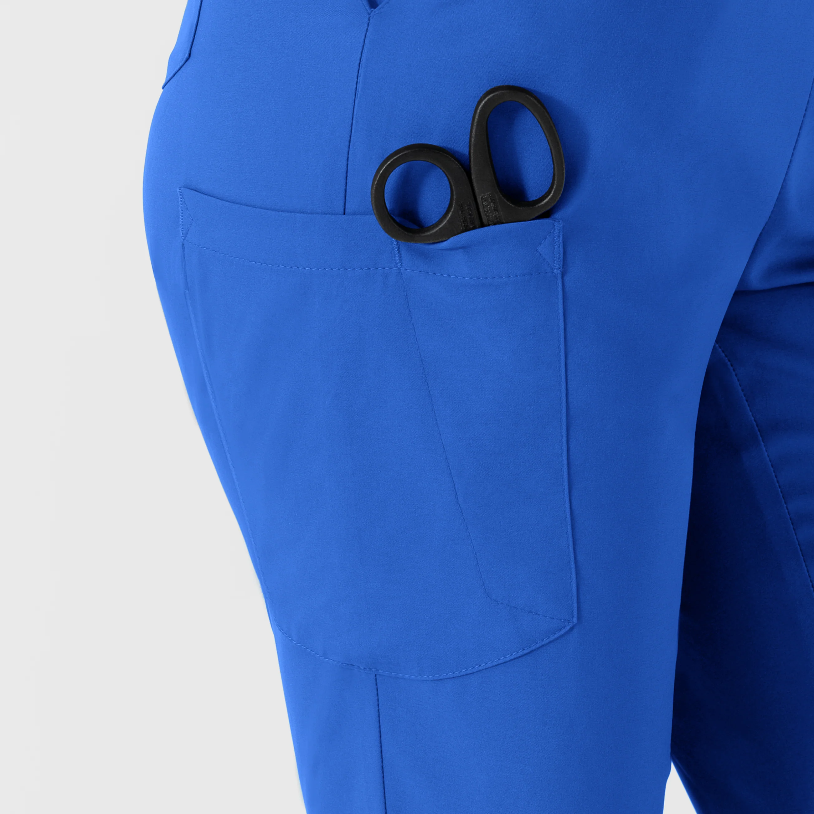Boundless Women's Flare Leg Scrub Pant - Royal - Image 7
