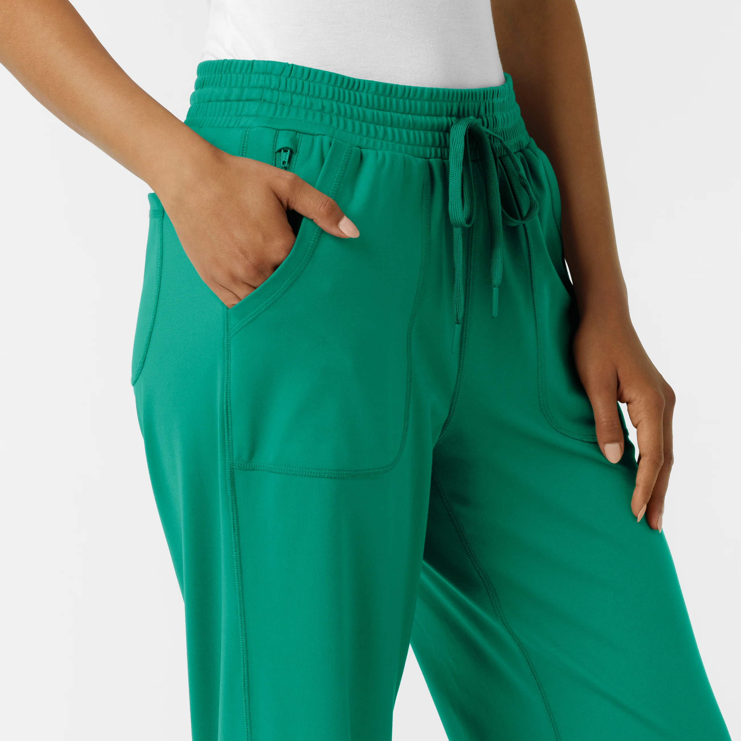 RENEW Knit Women's Wide Leg Scrub Pant - Bahama Breeze - Image 6