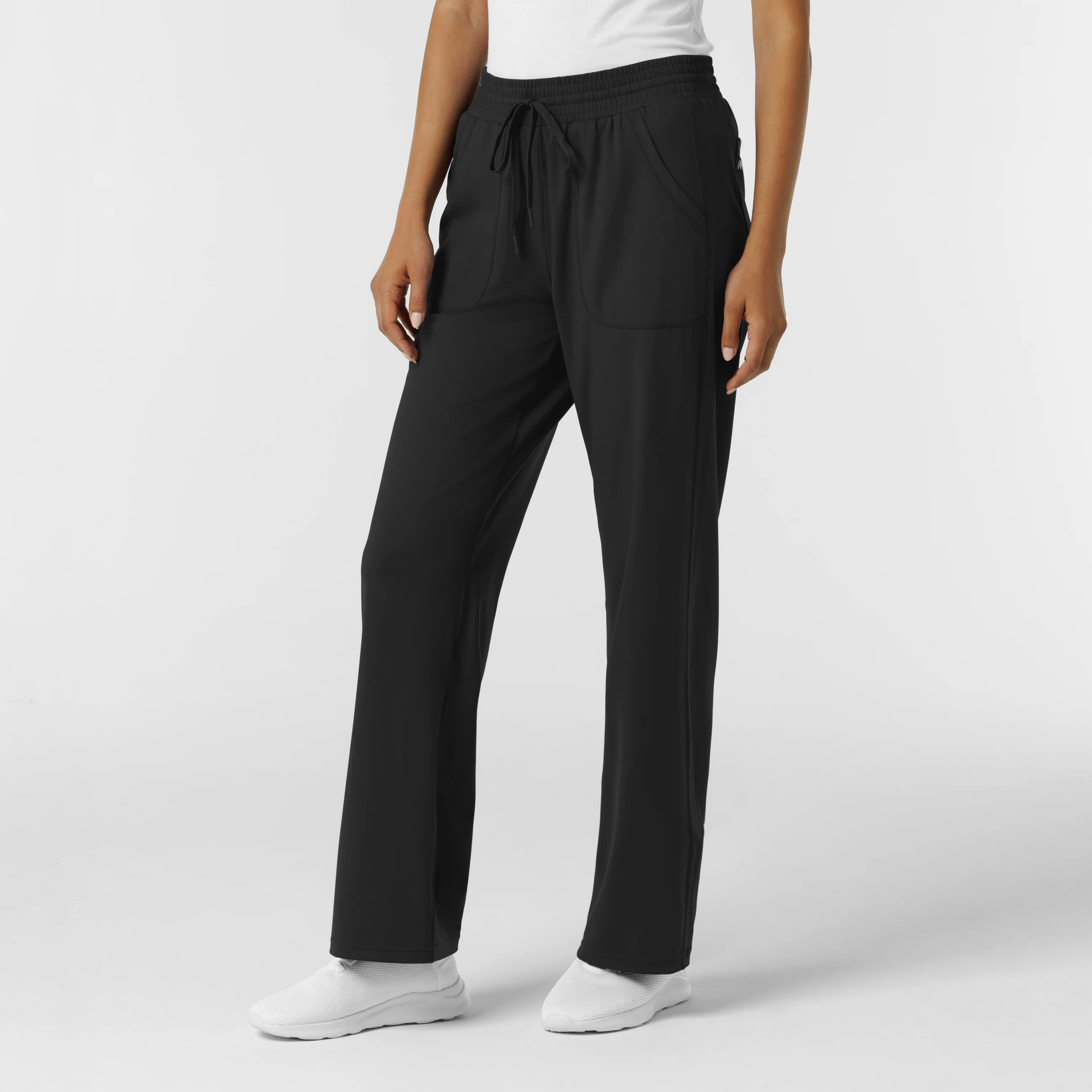 RENEW Knit Women's Wide Leg Scrub Pant - Black