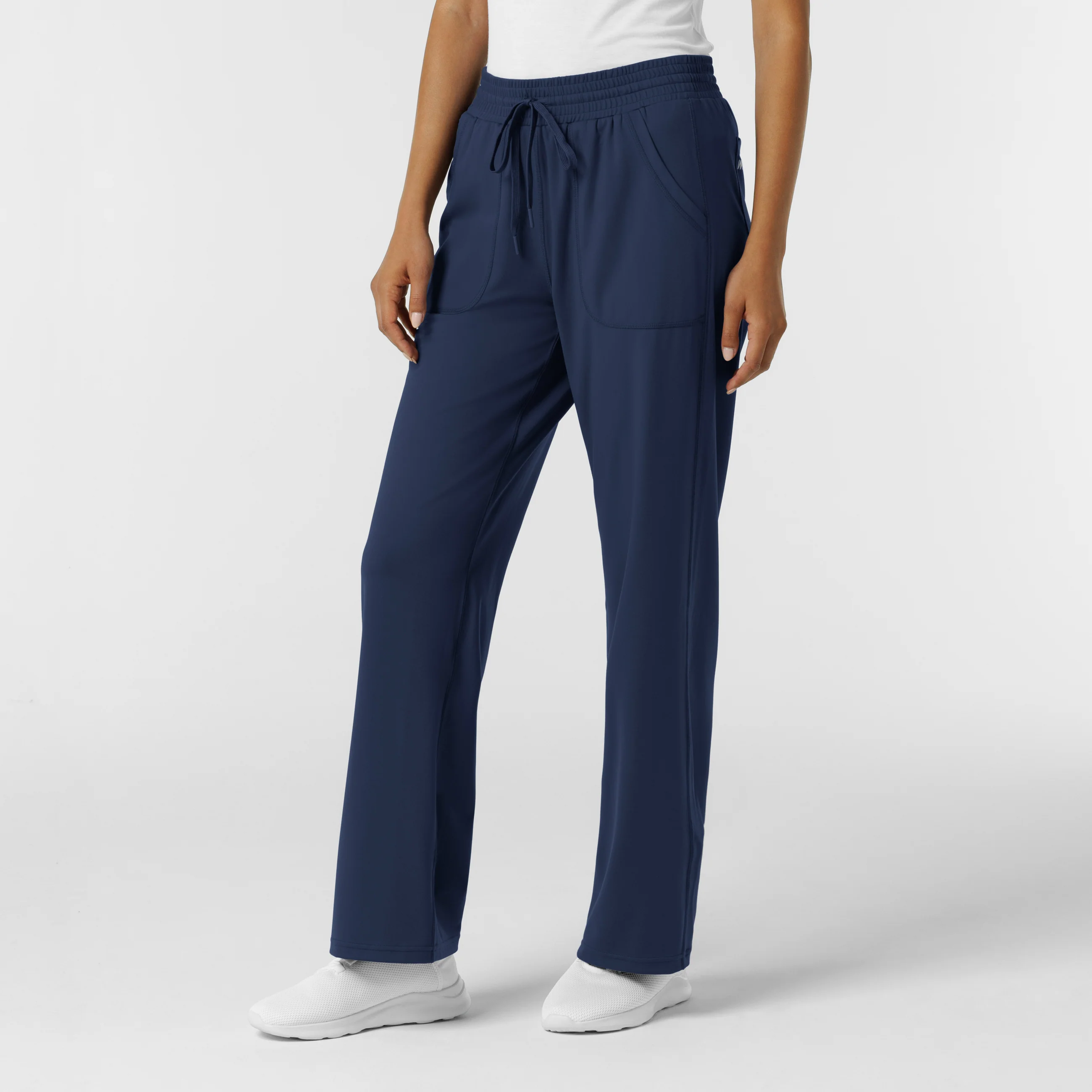 RENEW Knit Women's Wide Leg Scrub Pant - Navy