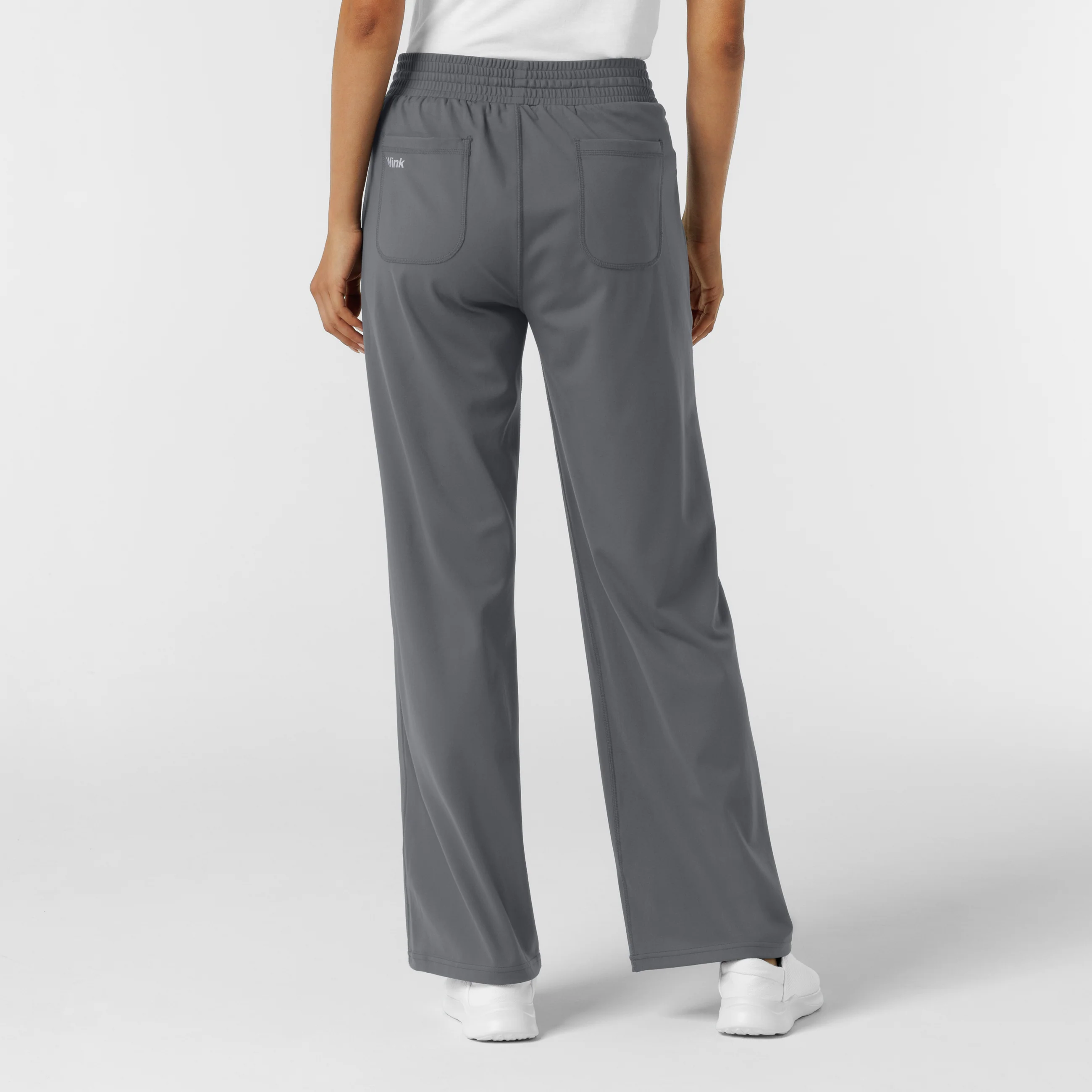 RENEW Knit Women's Wide Leg Scrub Pant - Pewter - Image 2
