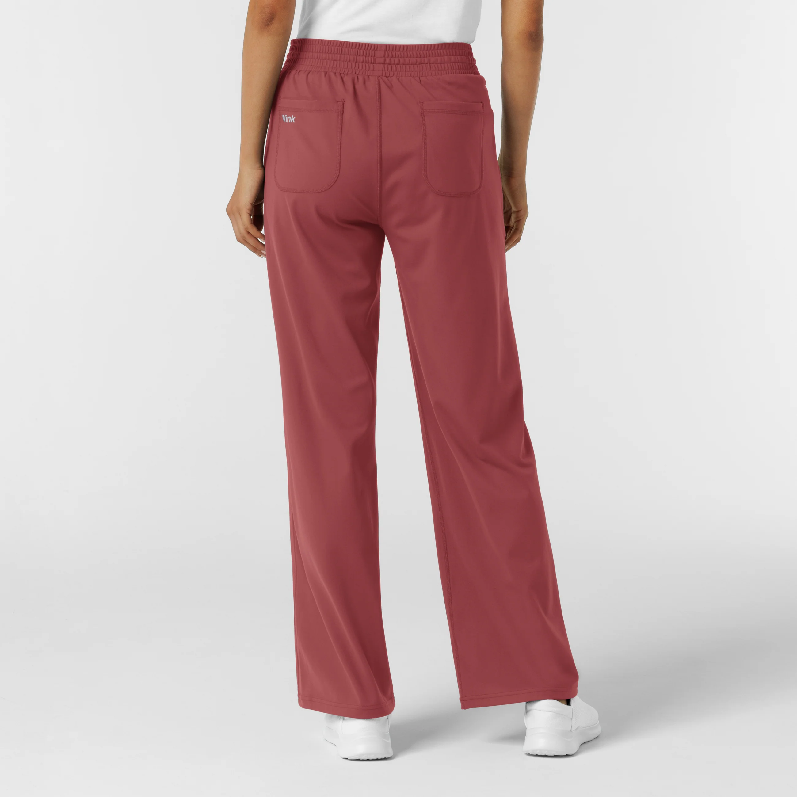 RENEW Knit Women's Wide Leg Scrub Pant - Ruby - Image 2