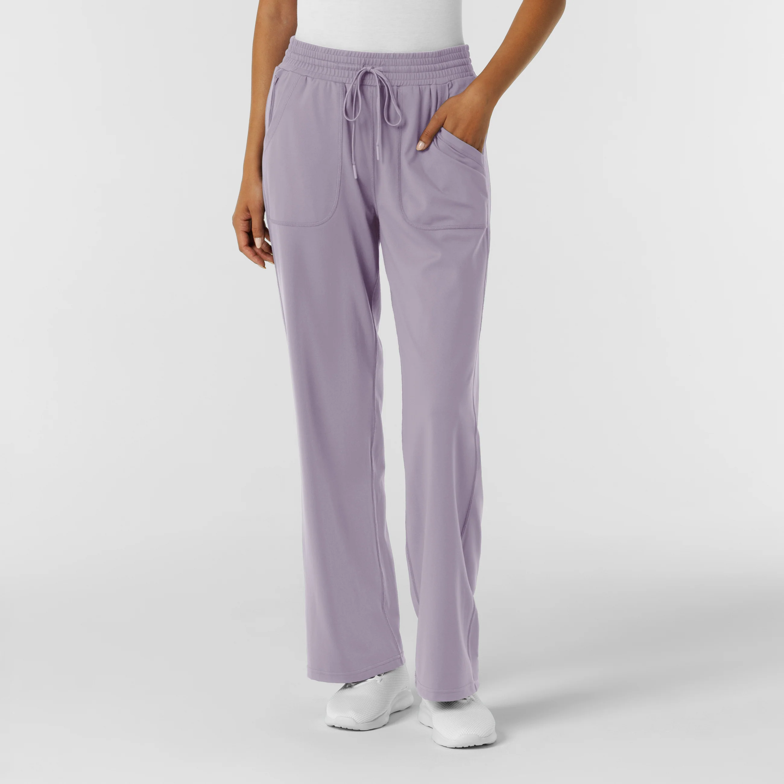 RENEW Knit Women's Wide Leg Scrub Pant - Wisteria - Image 3
