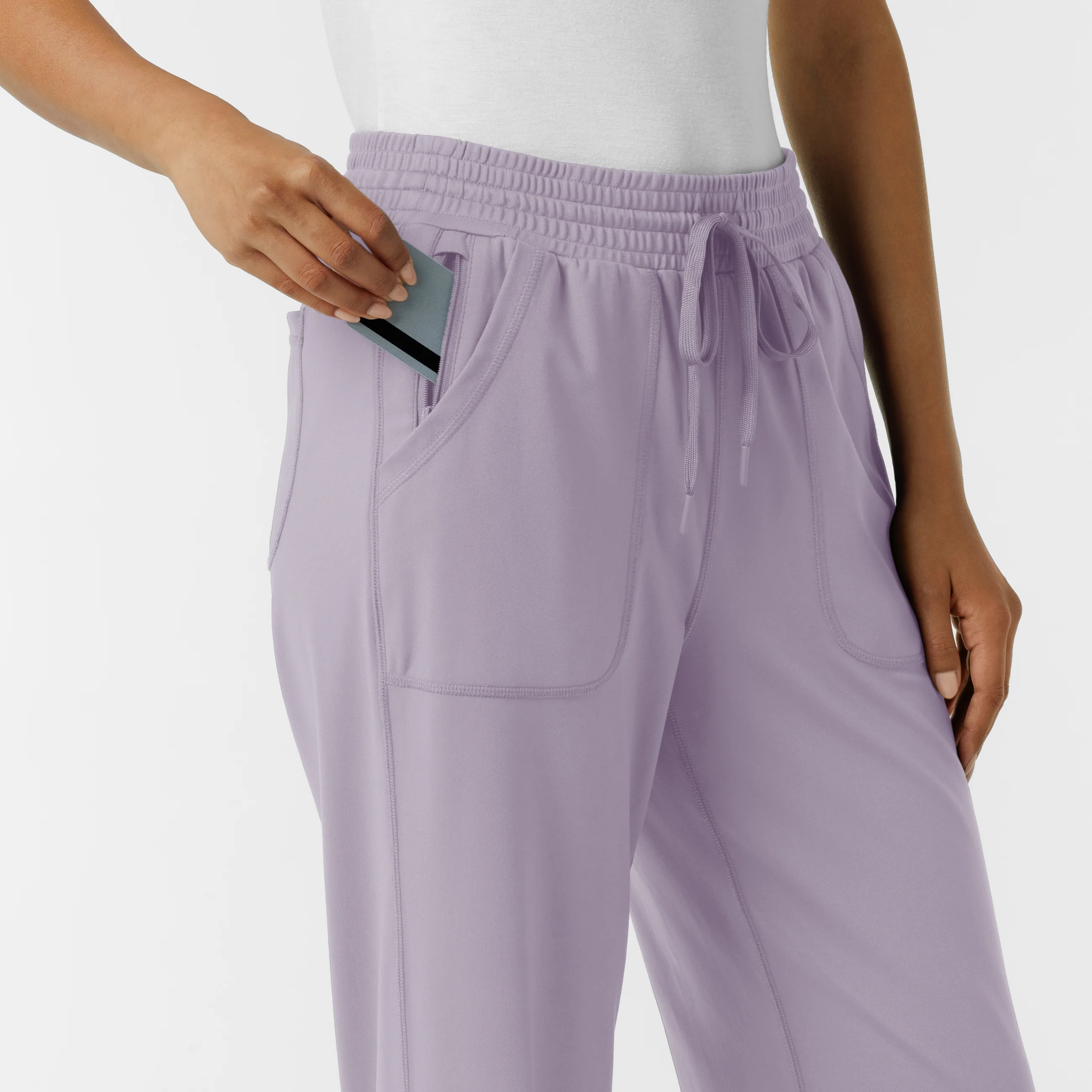 RENEW Knit Women's Wide Leg Scrub Pant - Wisteria - Image 7
