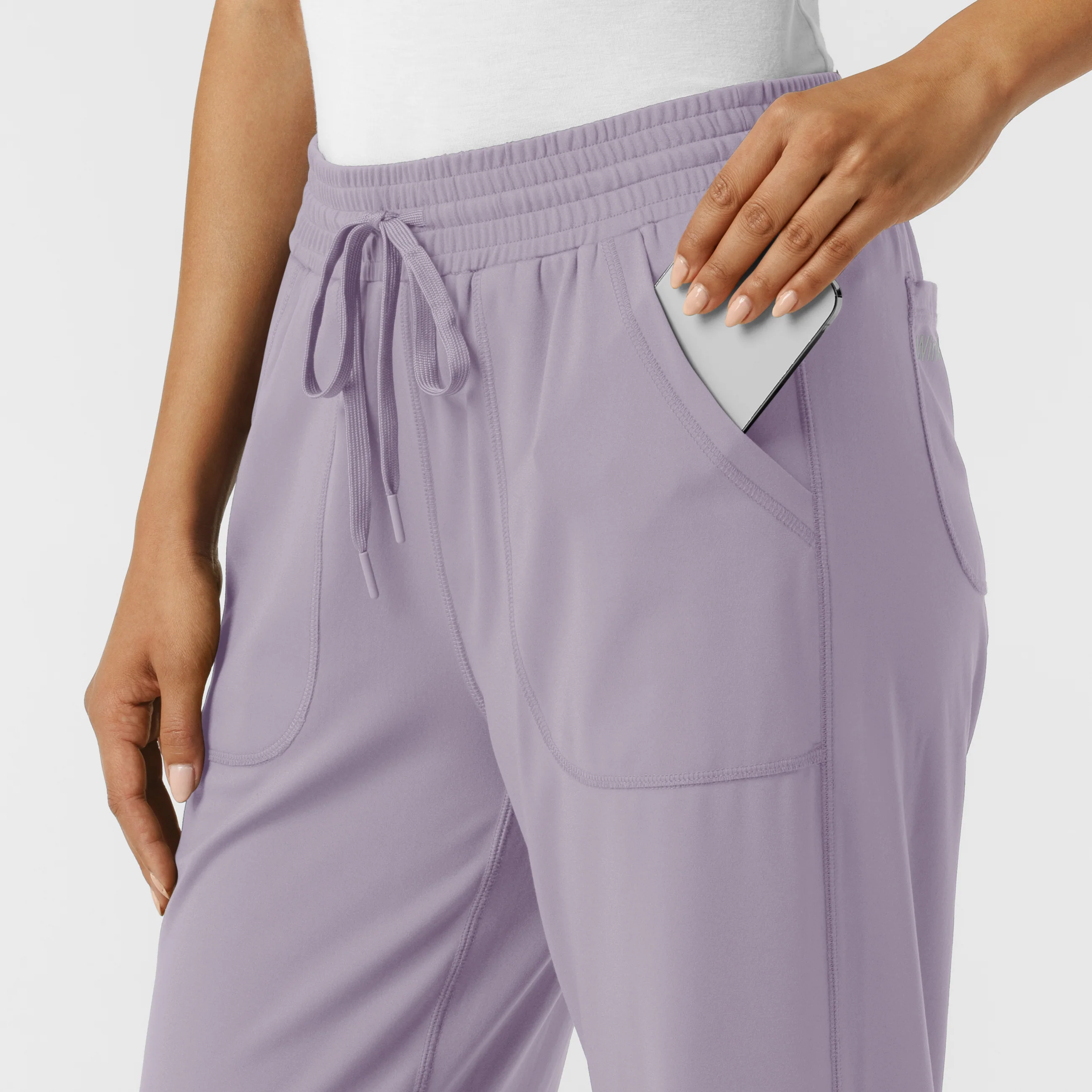 RENEW Knit Women's Wide Leg Scrub Pant - Wisteria - Image 8