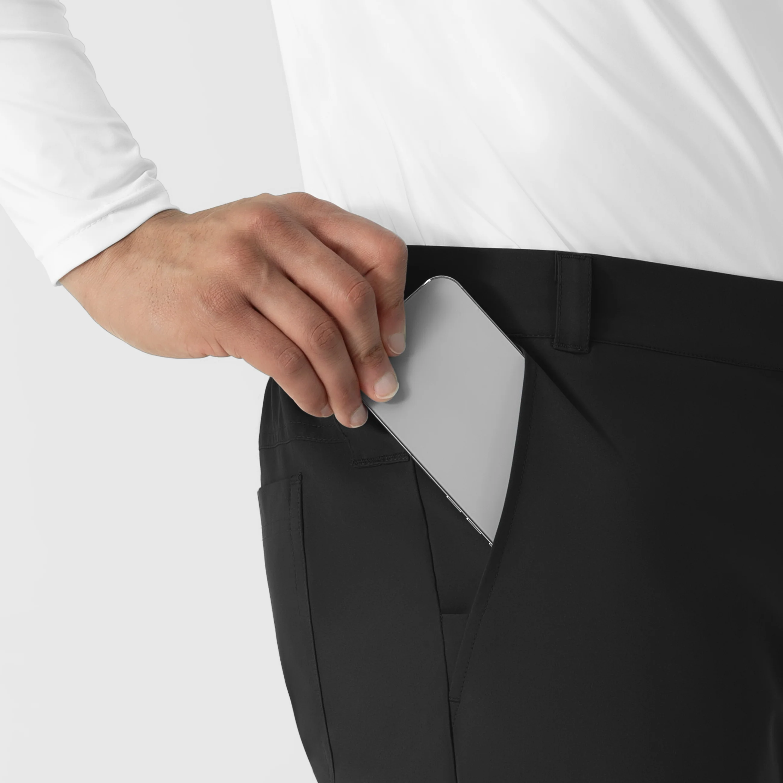 NURTUR Men’s Scrub Chino Pant - Black - Image 5